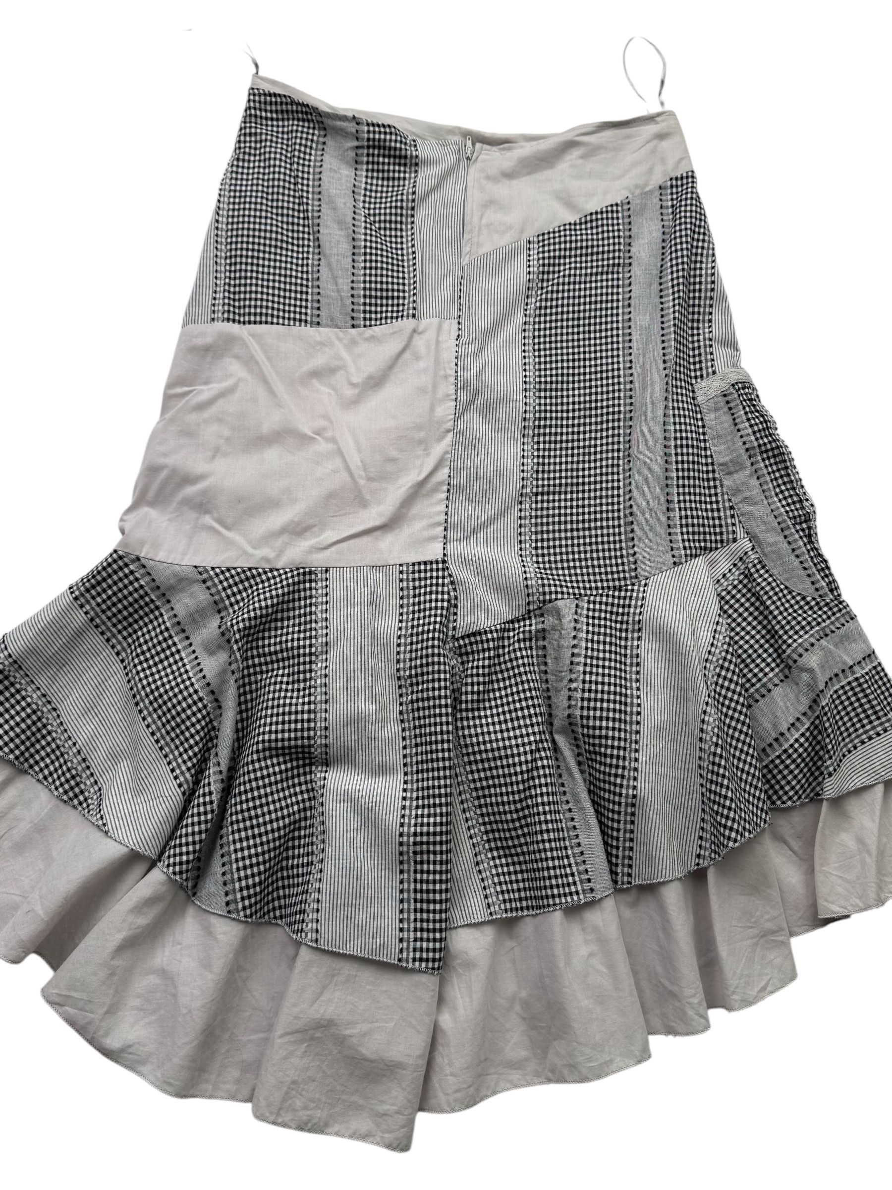 Japanese Brand Vintage Cargo Asymmetry Flare Skirt W1739(V9) Size 27" / US 4 / IT 40 - 4 Thumbnail