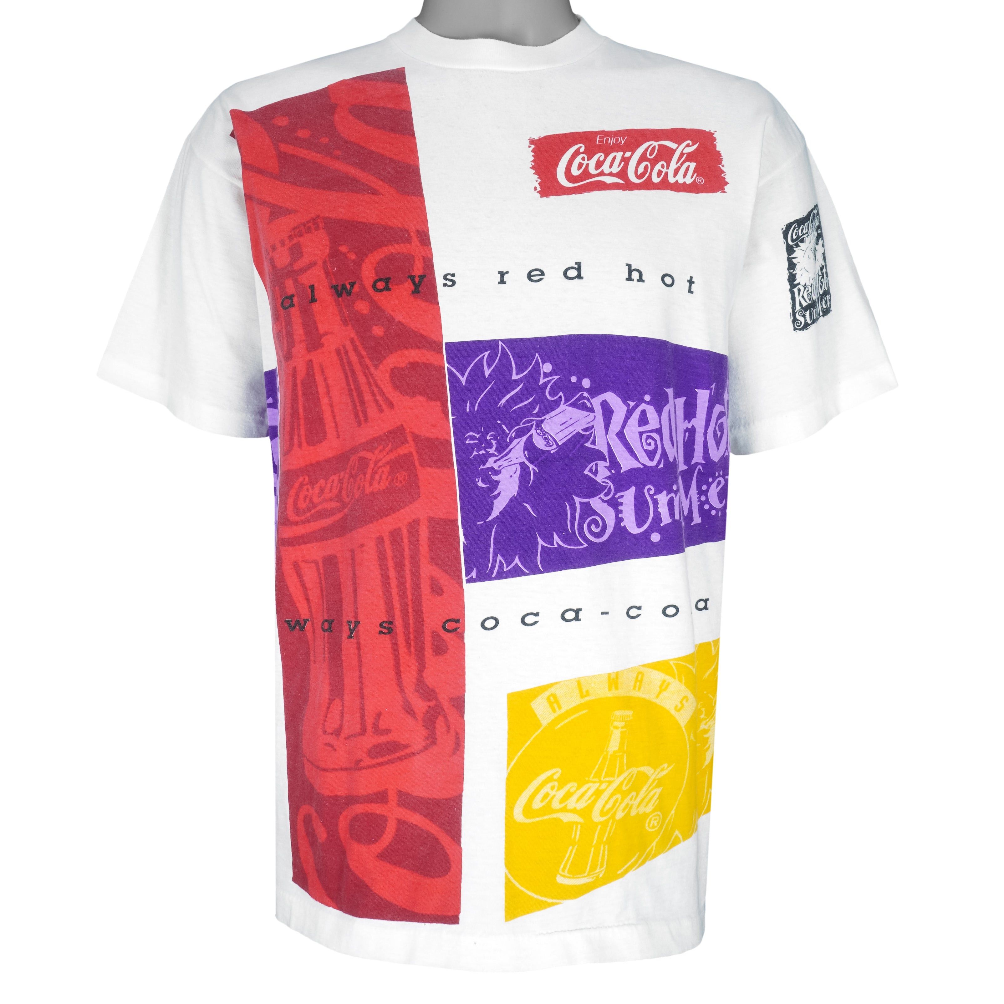 Coca Cola Vintage - Enjoy Coca-Cola Red Hot Summer T-Shirt 1990s Size US L / EU 52-54 / 3 - 1 Thumbnail