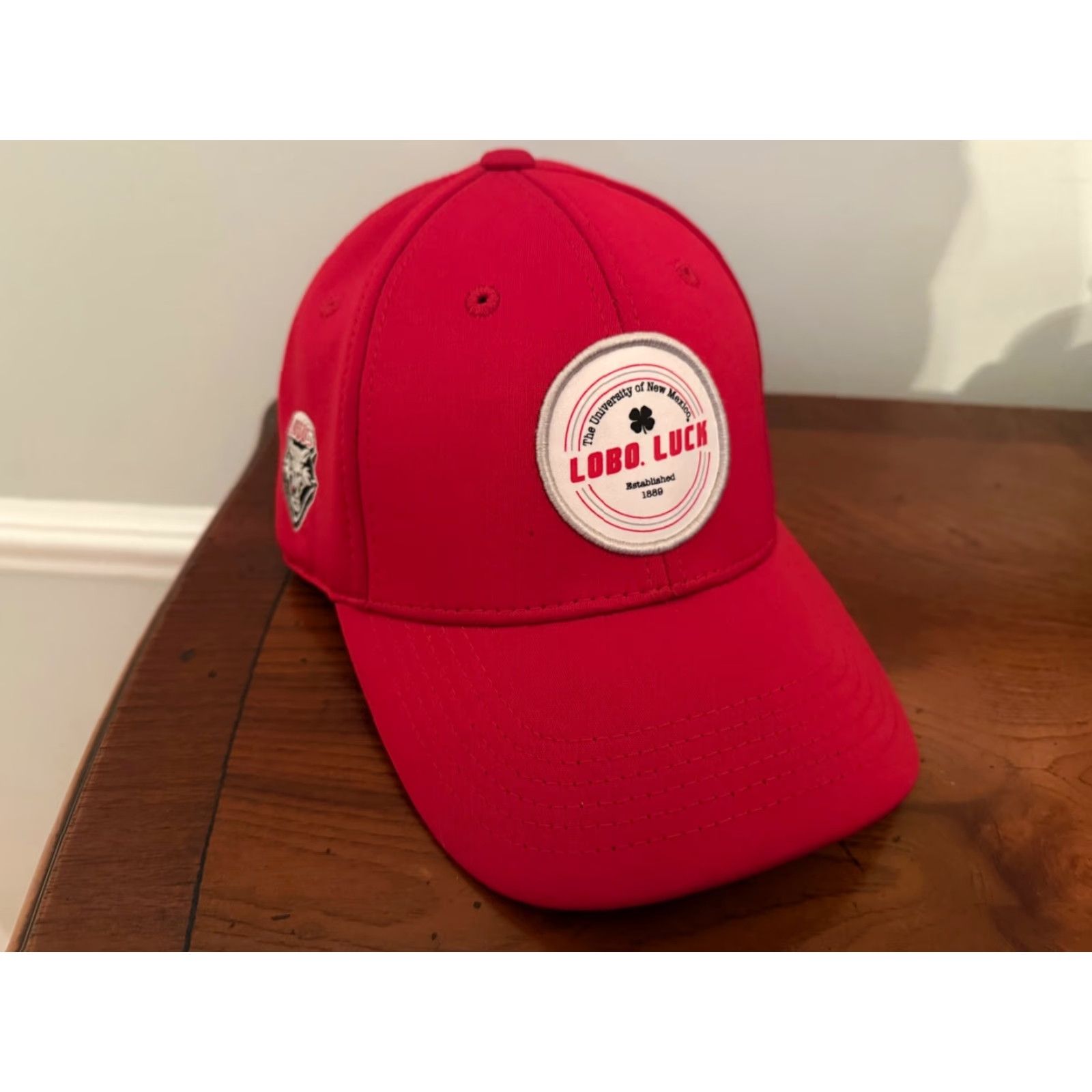 Vintage Black Clover Hat Red Snapback University New Mexico Lobos Lucky Lobo Luck Adjustable Mens Size ONE SIZE - 2 Thumbnail