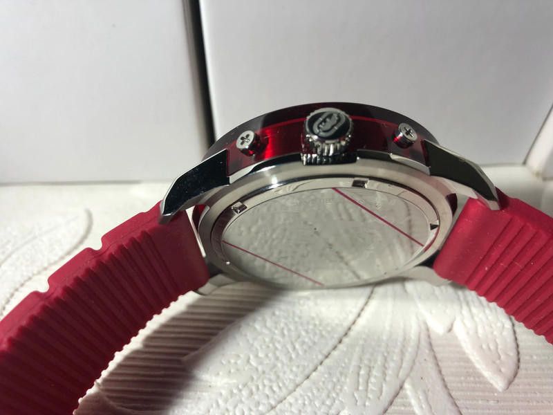 Designer Unisex LTD Adult Analogue red Strap Watch - Limited Edition Size ONE SIZE - 12 Thumbnail