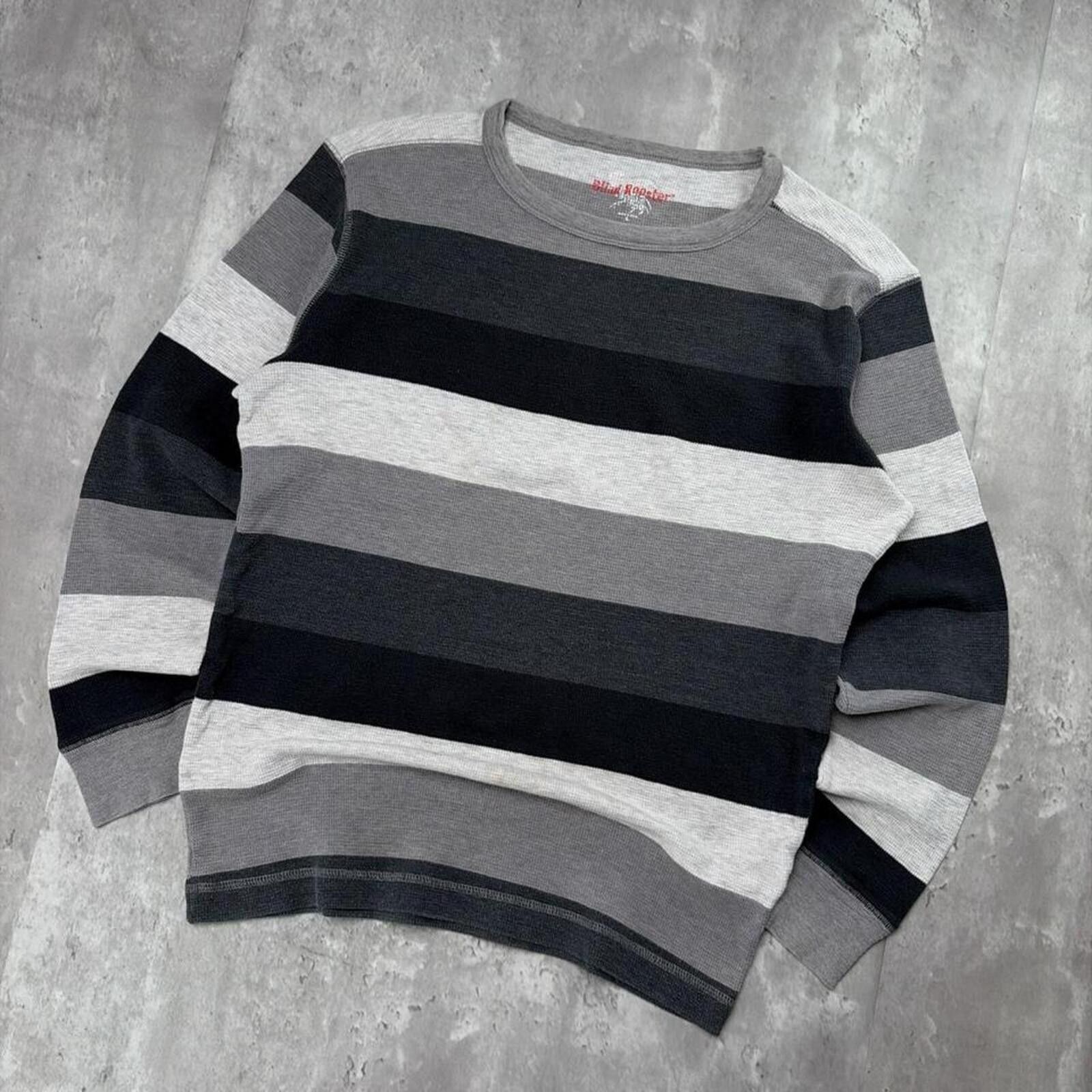 Other Y2K Blind Rooster Grunge Striped Long Sleeve Thermal Shirt Size US L / EU 52-54 / 3 - 2 Thumbnail