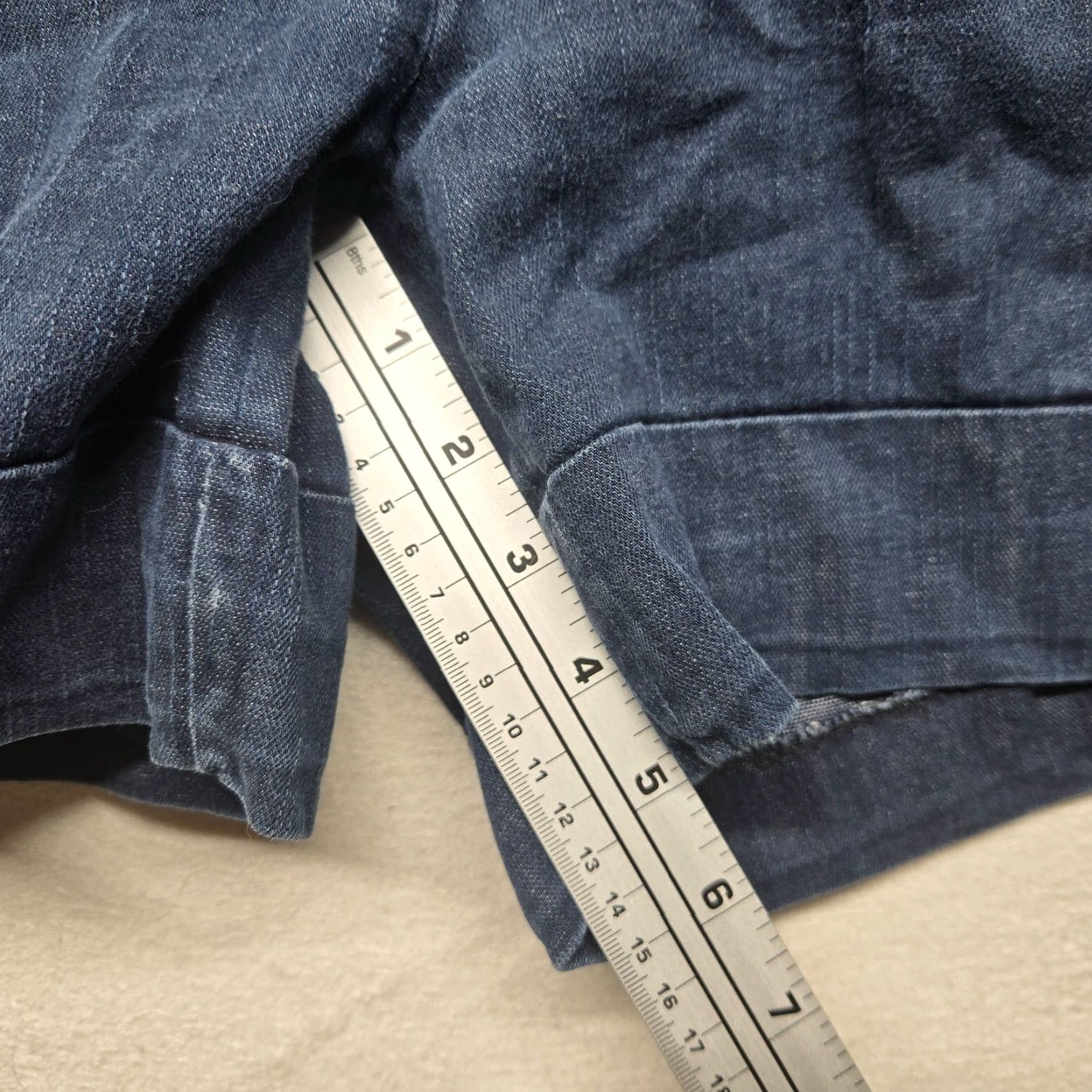 Denime Shoulder Denim Shorts Cuffed Adult Women's Size 42 Dark Wash Blue 90s Classic Size 28" / US 6 / IT 42 - 5 Thumbnail