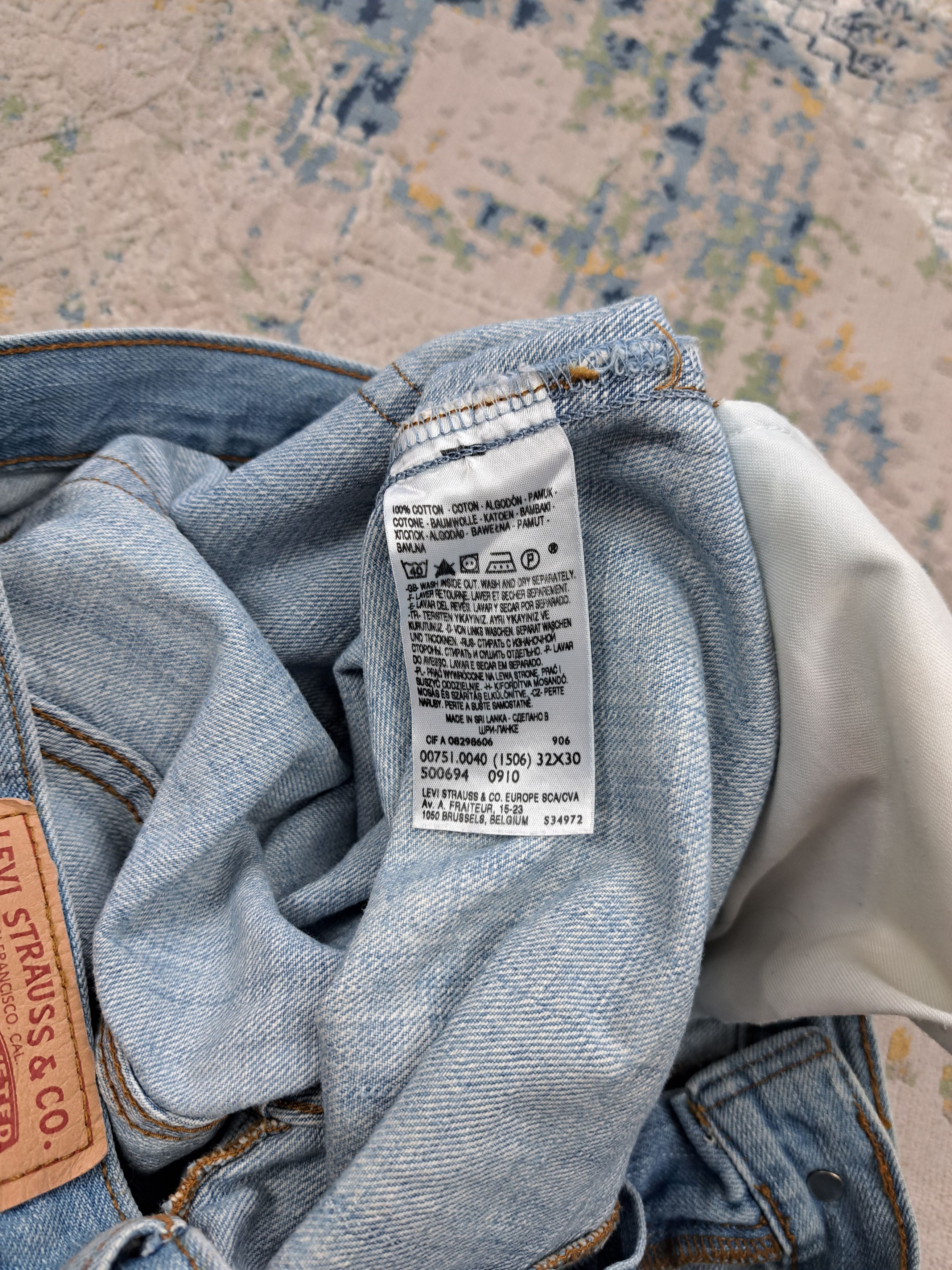 Levi's Vintage 00s Levis 751 Baby Blue Baggy Jeans Relaxed Denim Size US 32 / EU 48 - 10 Thumbnail
