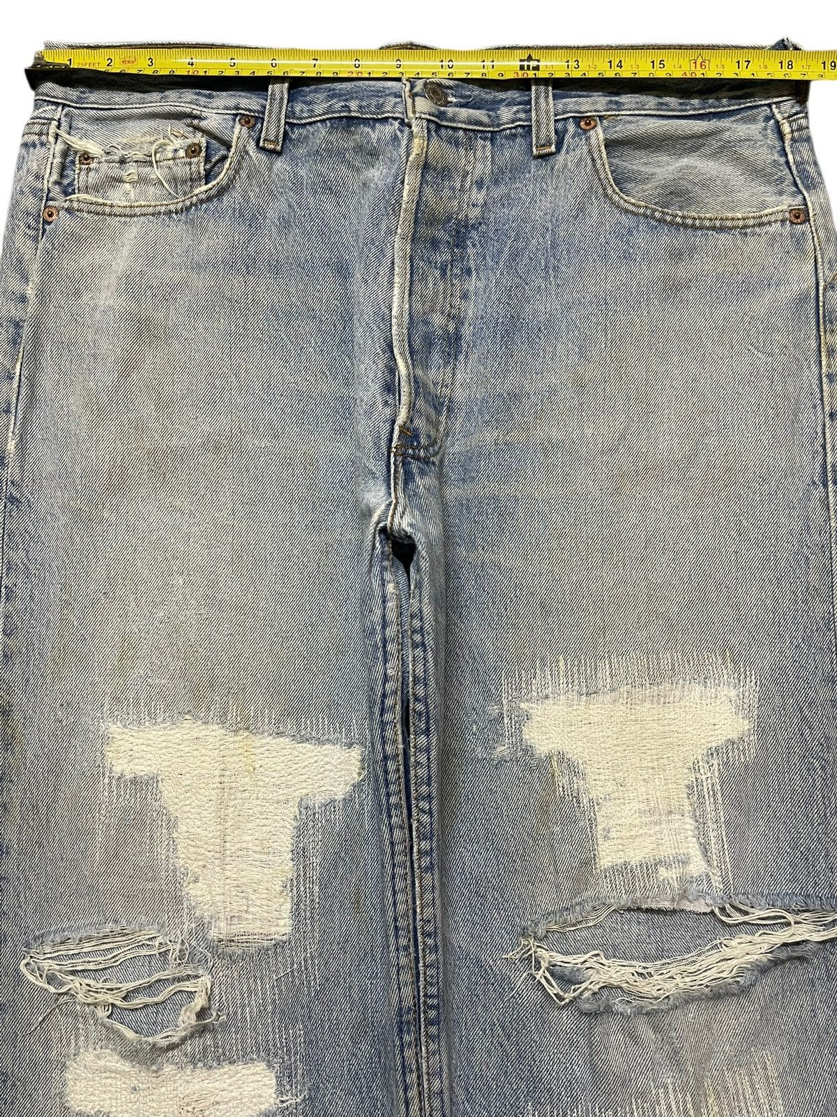 Levi's Vintage 90s Levis 501 Faded Wash Distressed Baggy Jeans Size US 36 / EU 52 - 11 Thumbnail