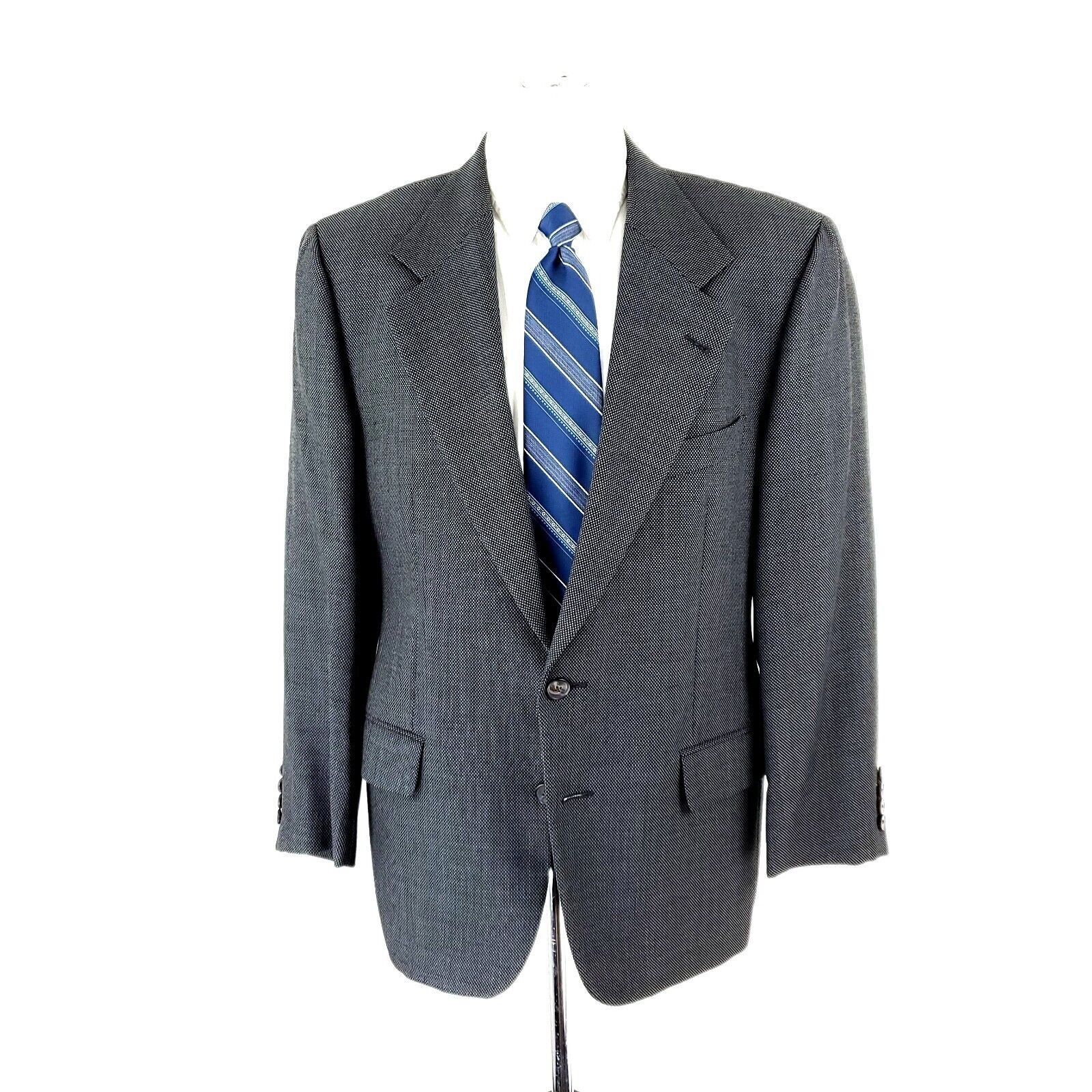 Joseph Abboud Joseph Abboud Nordstrom Wool 2 Button Blazer 40S Gray Birdse Size 40S - 3 Thumbnail