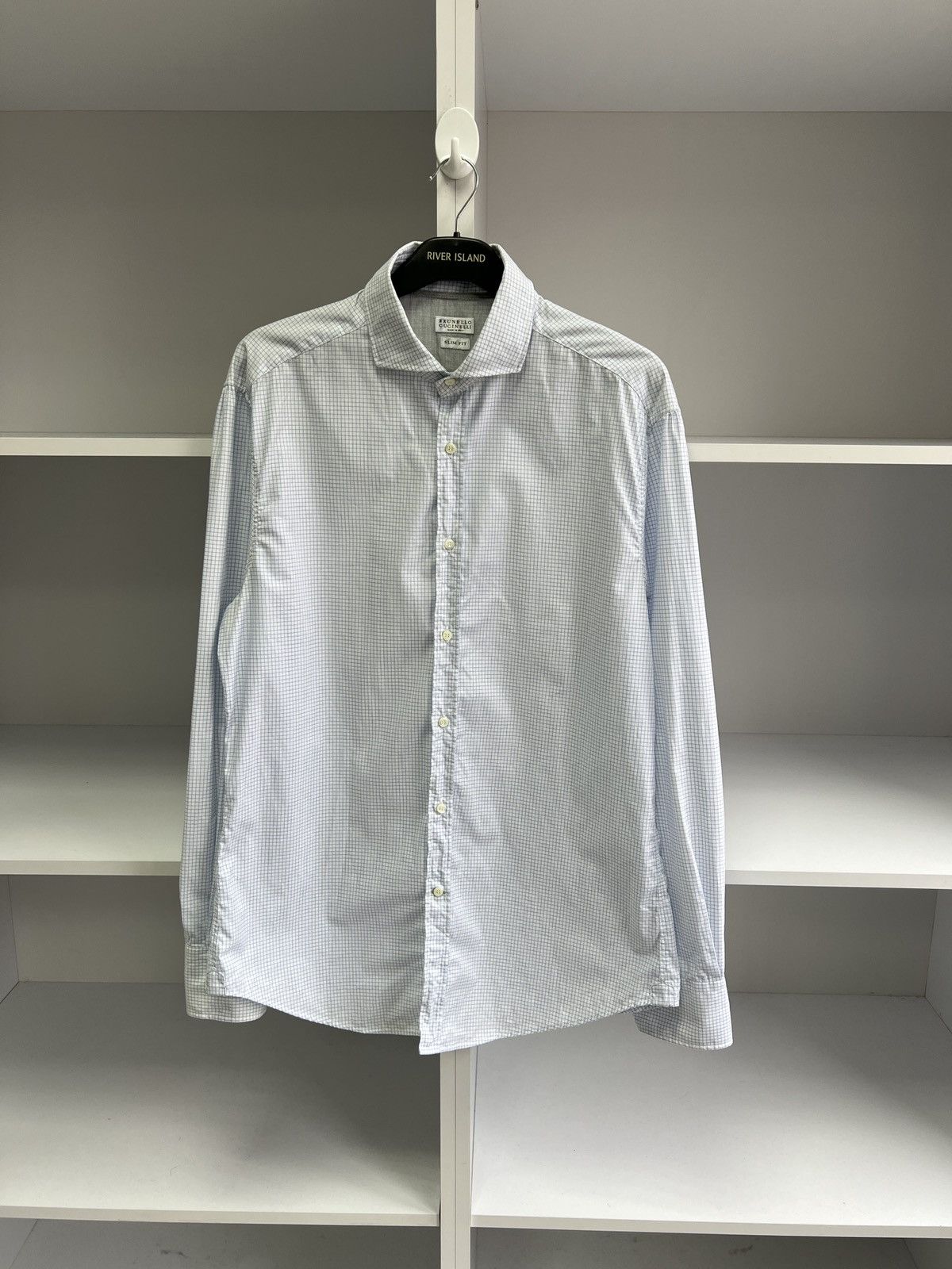 Brunello Cucinelli × Designer × Vintage Vintage Brunello Cucinelli Old Money Style Button up shirt Size US XL / EU 56 / 4 - 4 Thumbnail