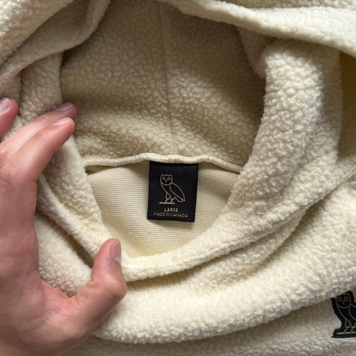 October's Very Own Cream Fleece Hoodie Size US L / EU 52-54 / 3 - 3 Thumbnail