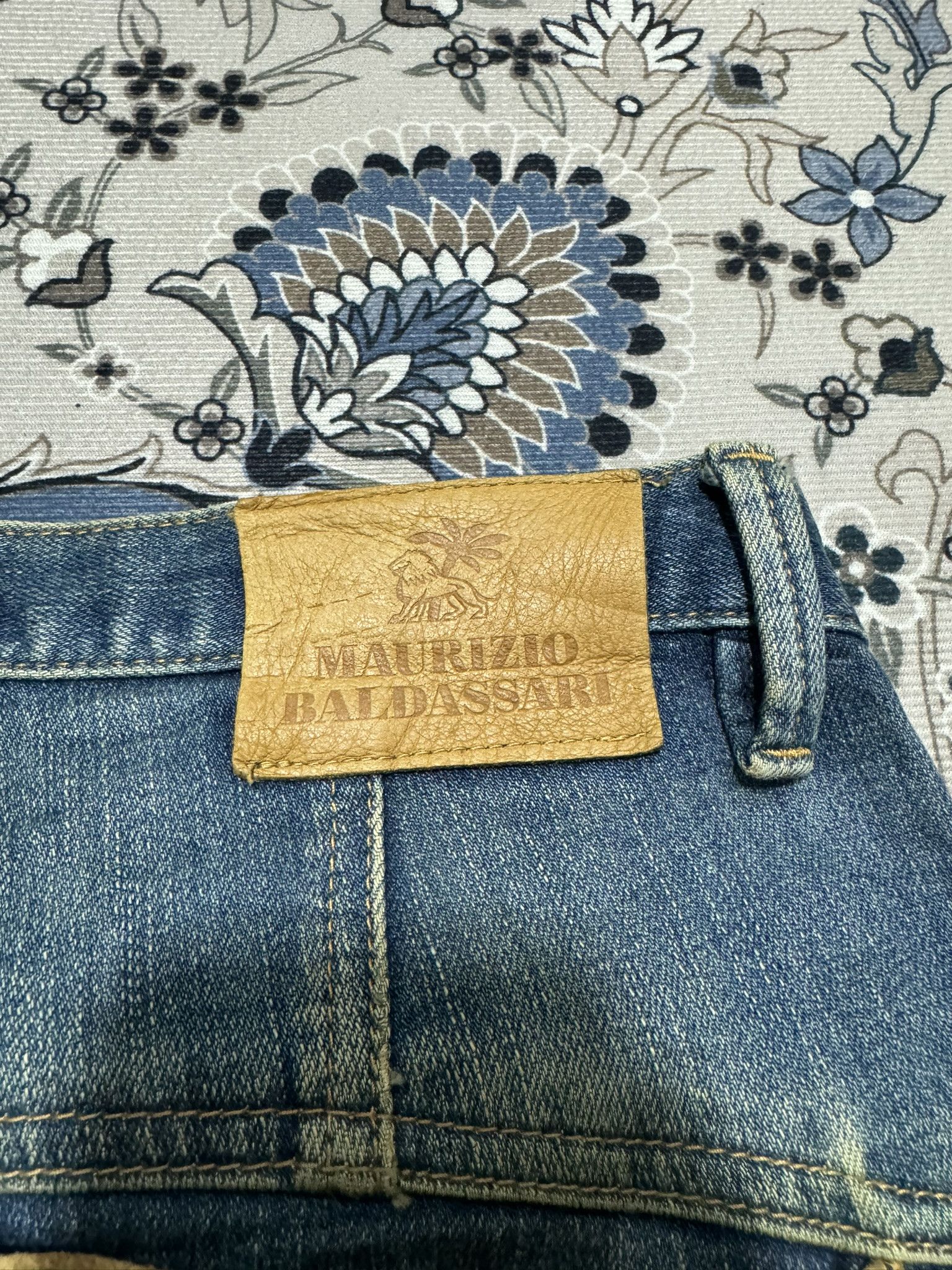 Designer × Maurizio Baldassari Vintage Y2K Maurizio Baldassari Distressed Baggy Jeans Size US 34 / EU 50 - 10 Thumbnail