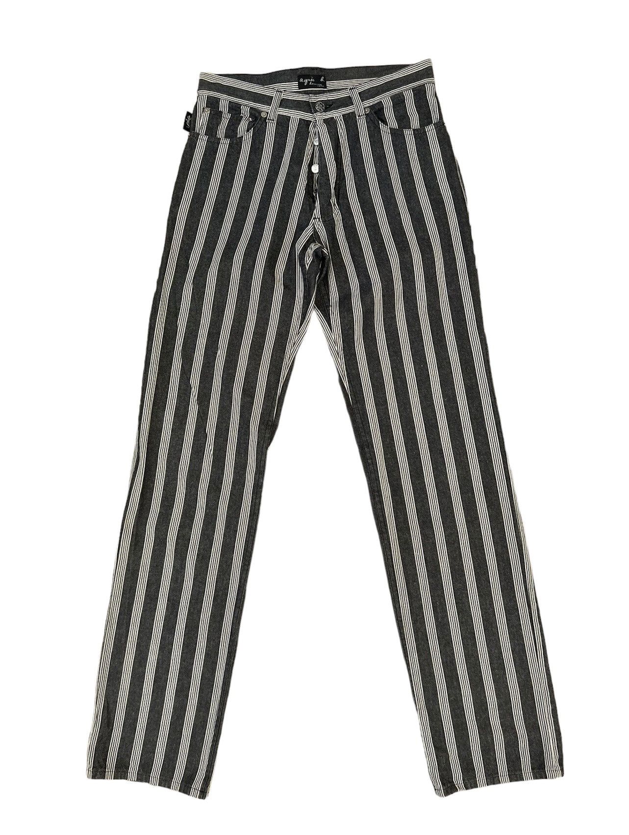 agnes b. Vintage Agnes B. Homme Vertical Border Striped Pant Size US 29 - 1 Thumbnail