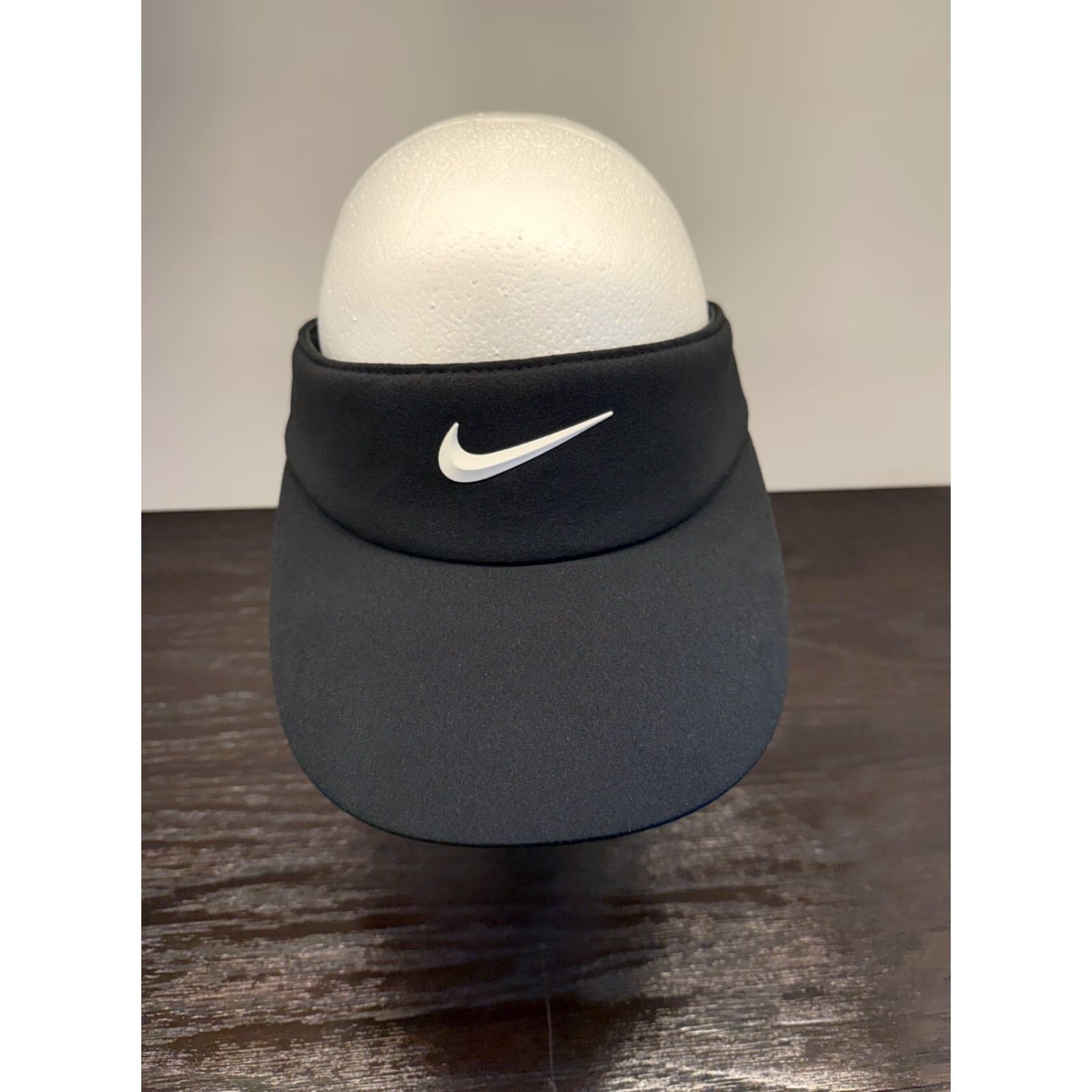 Nike Nike Hat One Size Black Dri-Fit Visor Tennis Strapback Swoosh Resort Mens Size ONE SIZE - 2 Thumbnail