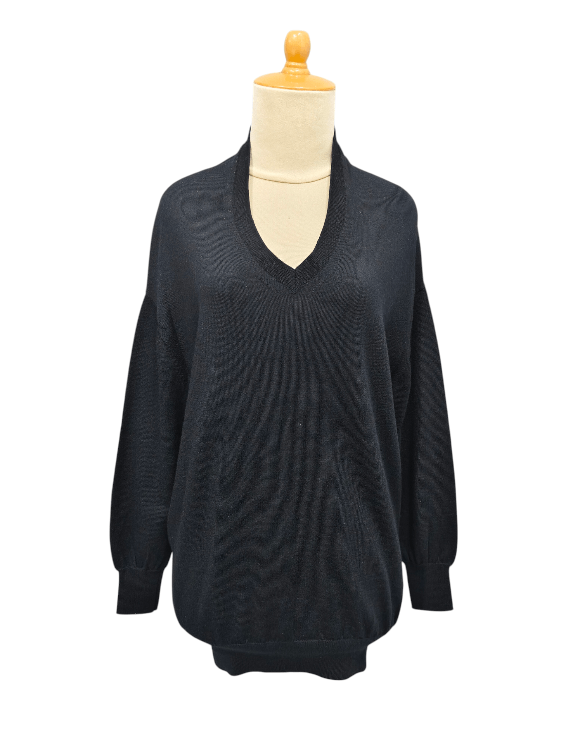 Zucca Zucca 🇯🇵 Minimalist Panel V-Neck Wool Knit Sweater Size US M / EU 48-50 / 2 - 9 Thumbnail
