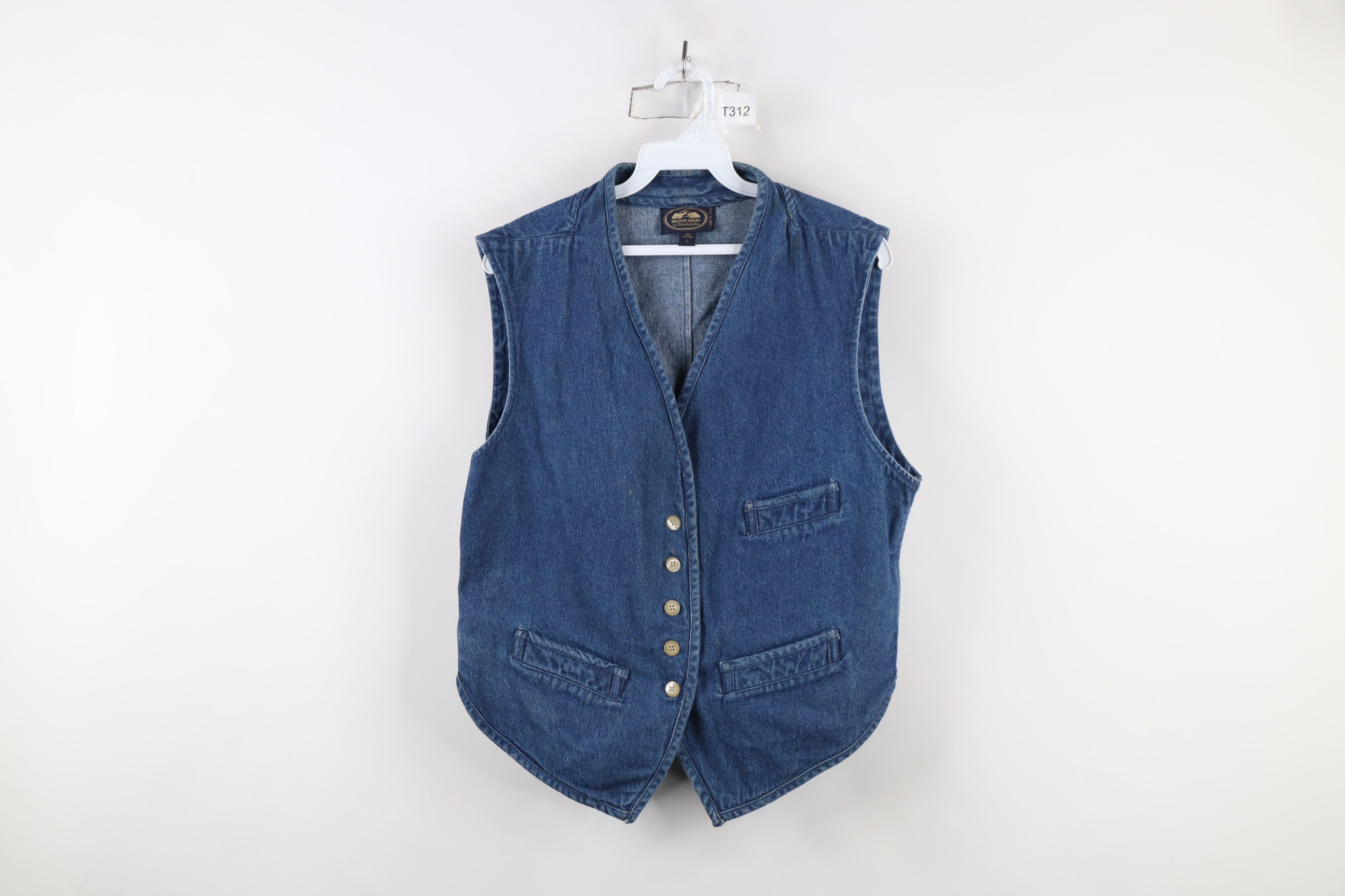 Vintage Vintage 90s Streetwear Button Back Denim Jean Vest Jacket Size L / US 10 / IT 46 - 1 Thumbnail