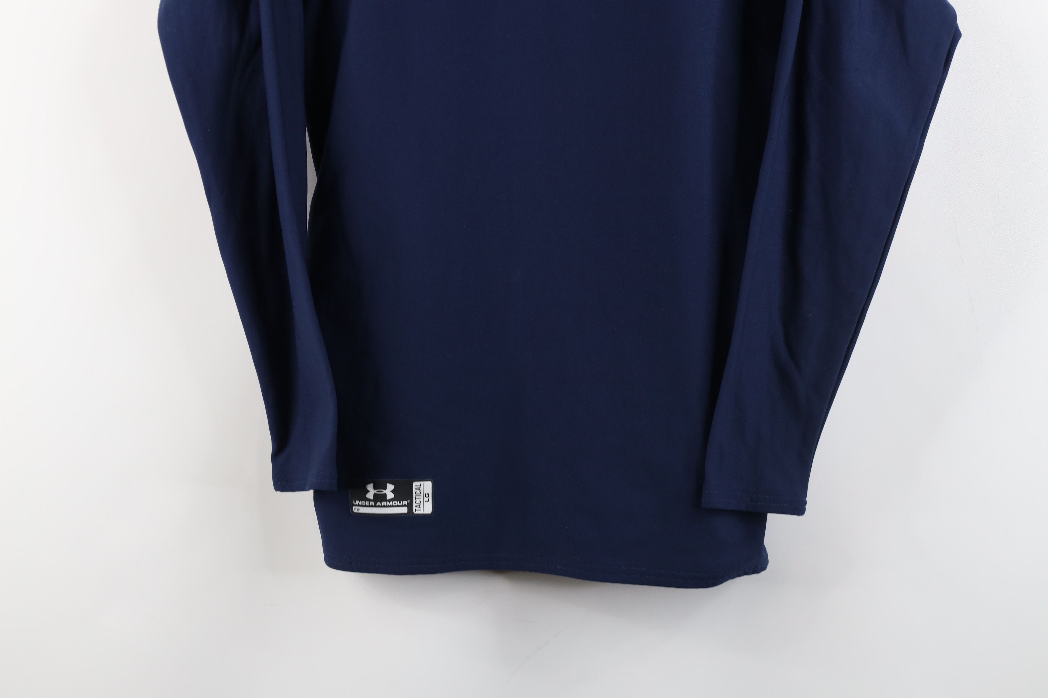 Under Armour × Vintage Under Armour Tactical Compression Mock Neck T-Shirt Navy Size US L / EU 52-54 / 3 - 3 Thumbnail