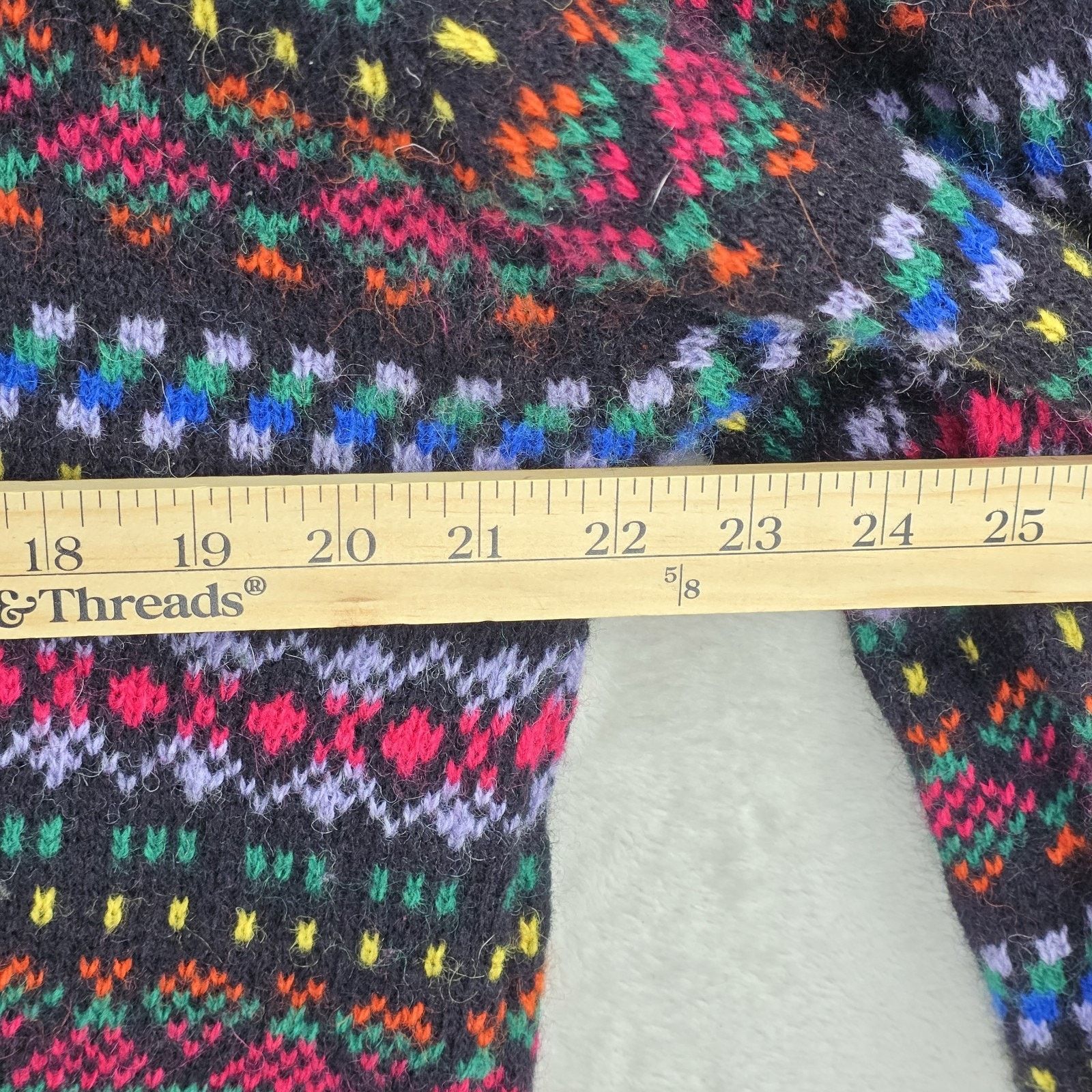 Other Vintage DAKS London Sweater XL Black Fair Isle Wool Shetland Size US XL / EU 56 / 4 - 6 Thumbnail