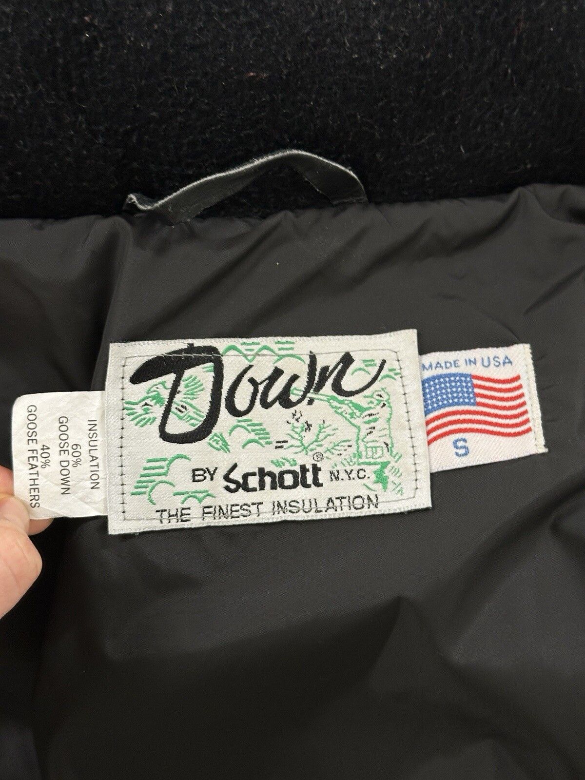 Schott Vintage 1990s 90s Yellow Puffer Down Jacket Schott NYC Men Size US S / EU 44-46 / 1 - 22 Thumbnail