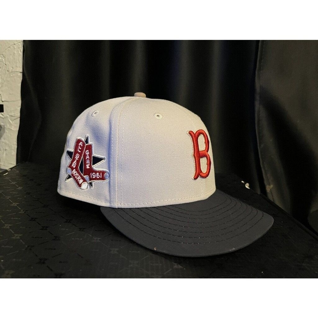 New Era 7 1/4 - Boston Red Sox Fitted Hat - JFK Kennedy Navy Ripstop Size ONE SIZE - 3 Thumbnail