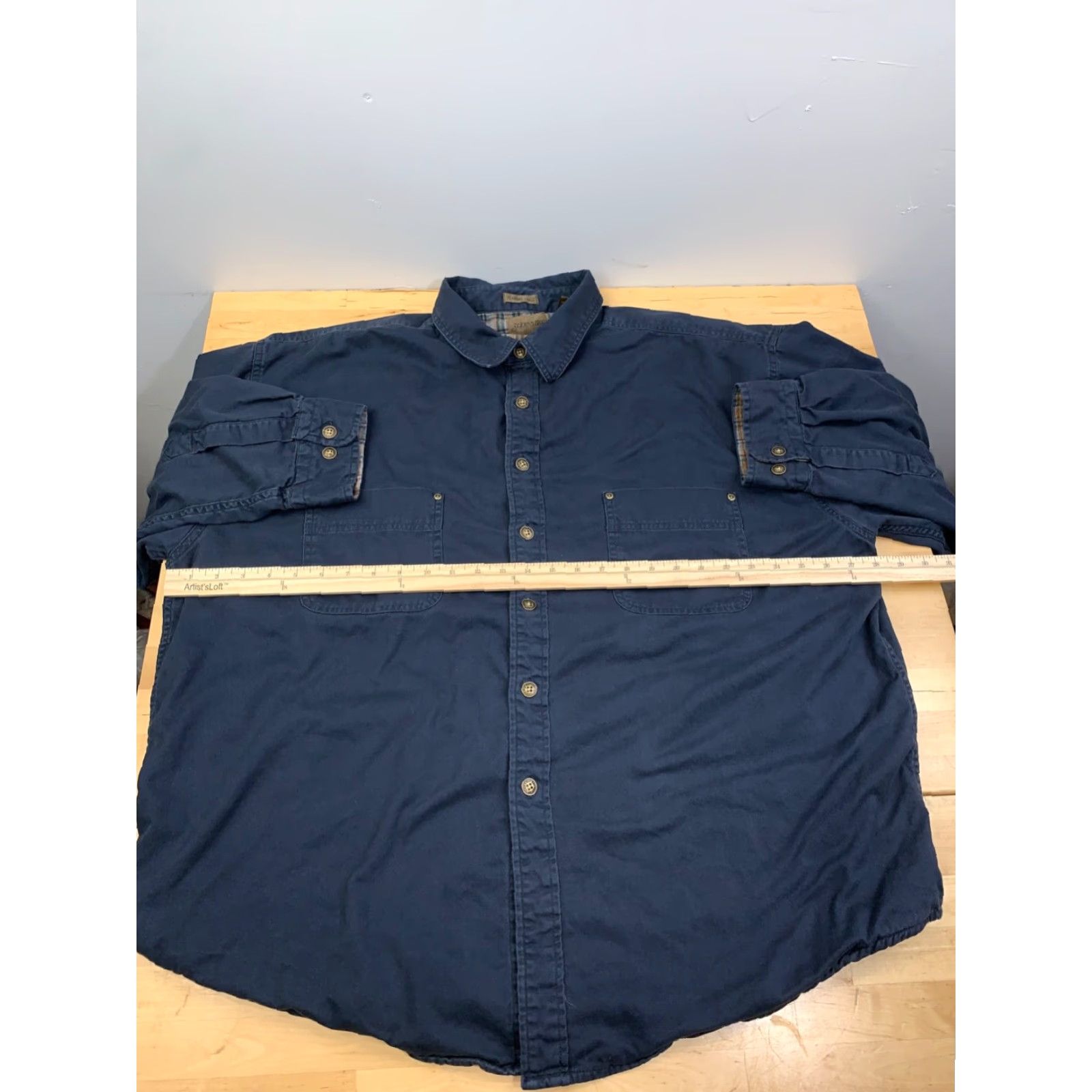 Vintage St John Bays Shirt Jacket Shacket Mens 2XL Blue Button Up Lined Flannel 10586 Size US XXL / EU 58 / 5 - 7 Thumbnail