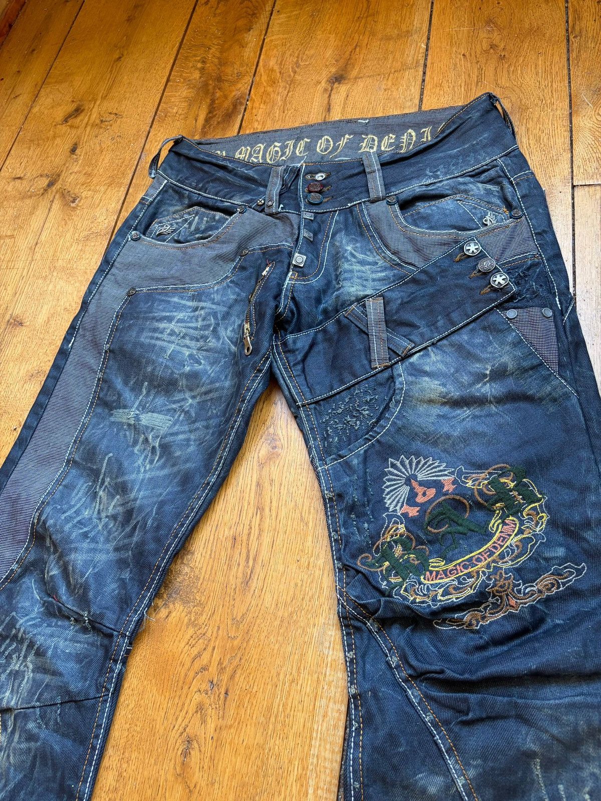 Other Bar "Magic of Denim" Avant-Garde Straight Leg Jeans Size US 33 - 2 Thumbnail