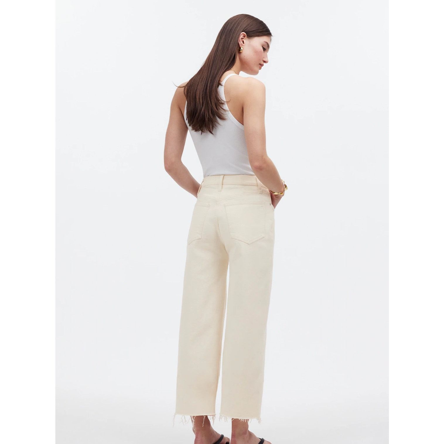 Madewell NWT Madewell The Tall Perfect Vintage Wide-Leg Crop Jean 31 Size 31" - 3 Thumbnail