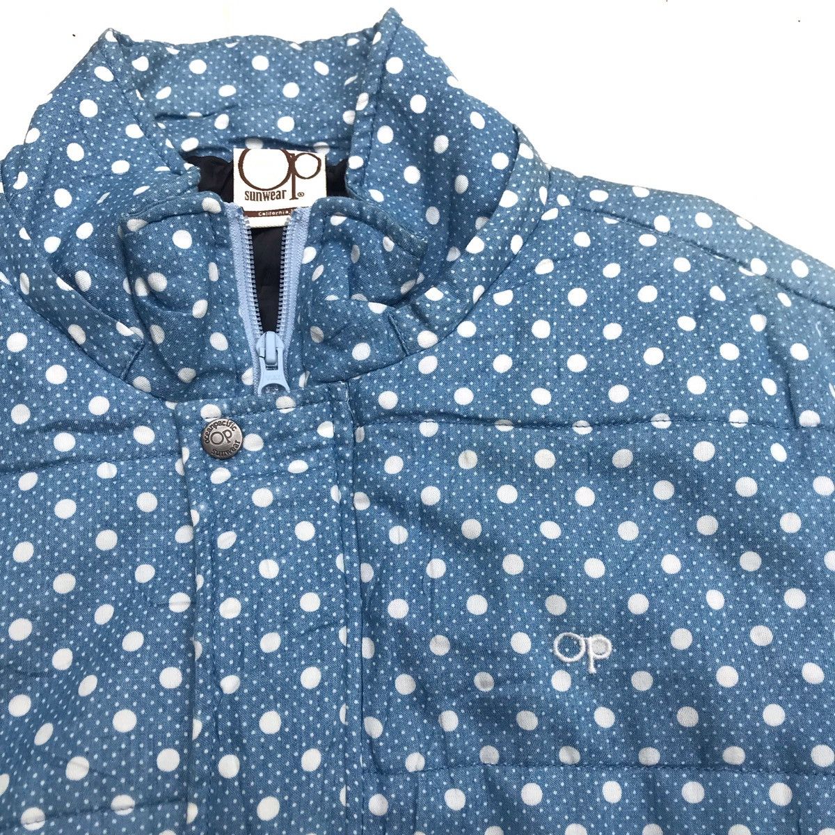 Ocean Pacific × Vintage Vintage Op Ocean Pacific Puffer bulang down Jacket Polkadots Size US L / EU 52-54 / 3 - 6 Thumbnail