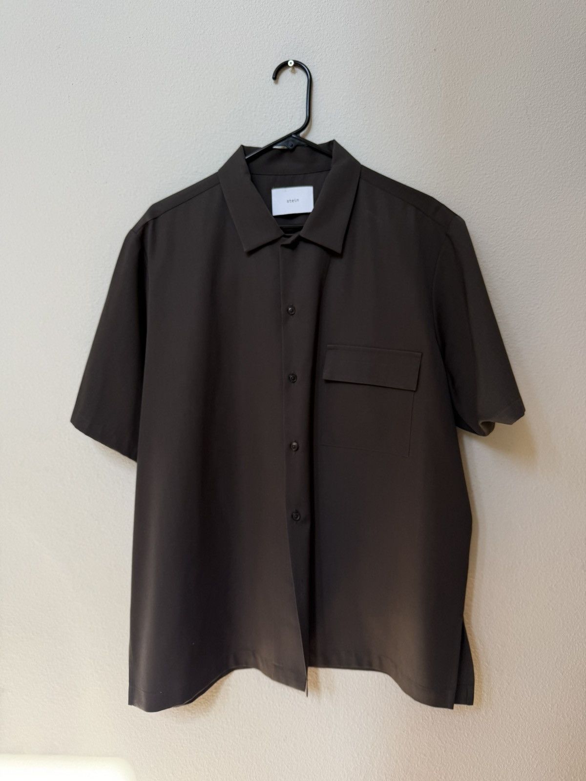 Stein Tropical wool open collar down pat shirt (fits big) Size US M / EU 48-50 / 2 - 1 Thumbnail