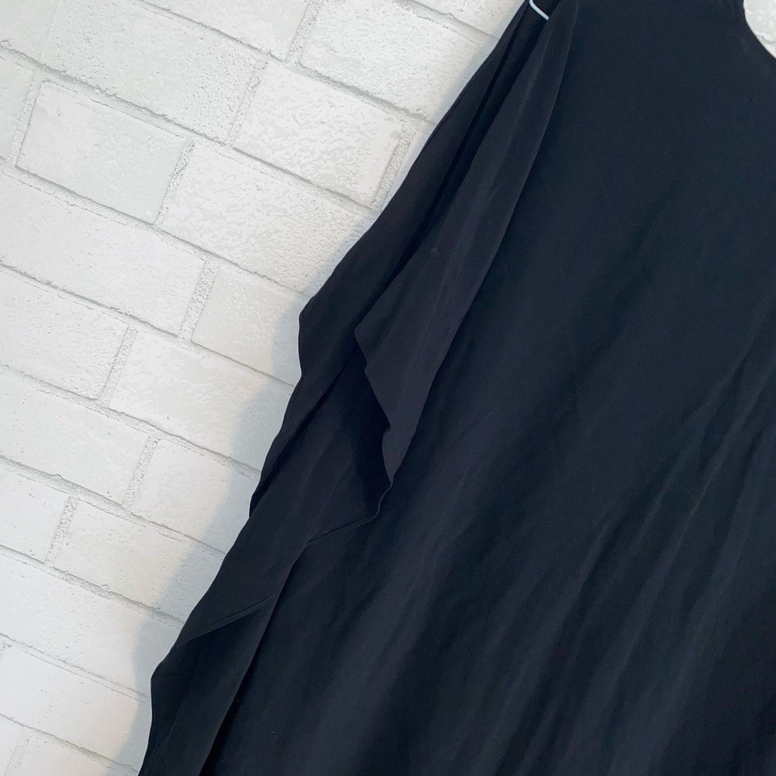 Eileen Fisher New $278 Eileen Fisher Tencel Black V Neck Caftan Dress XS Size XS / US 0-2 / IT 36-38 - 12 Thumbnail