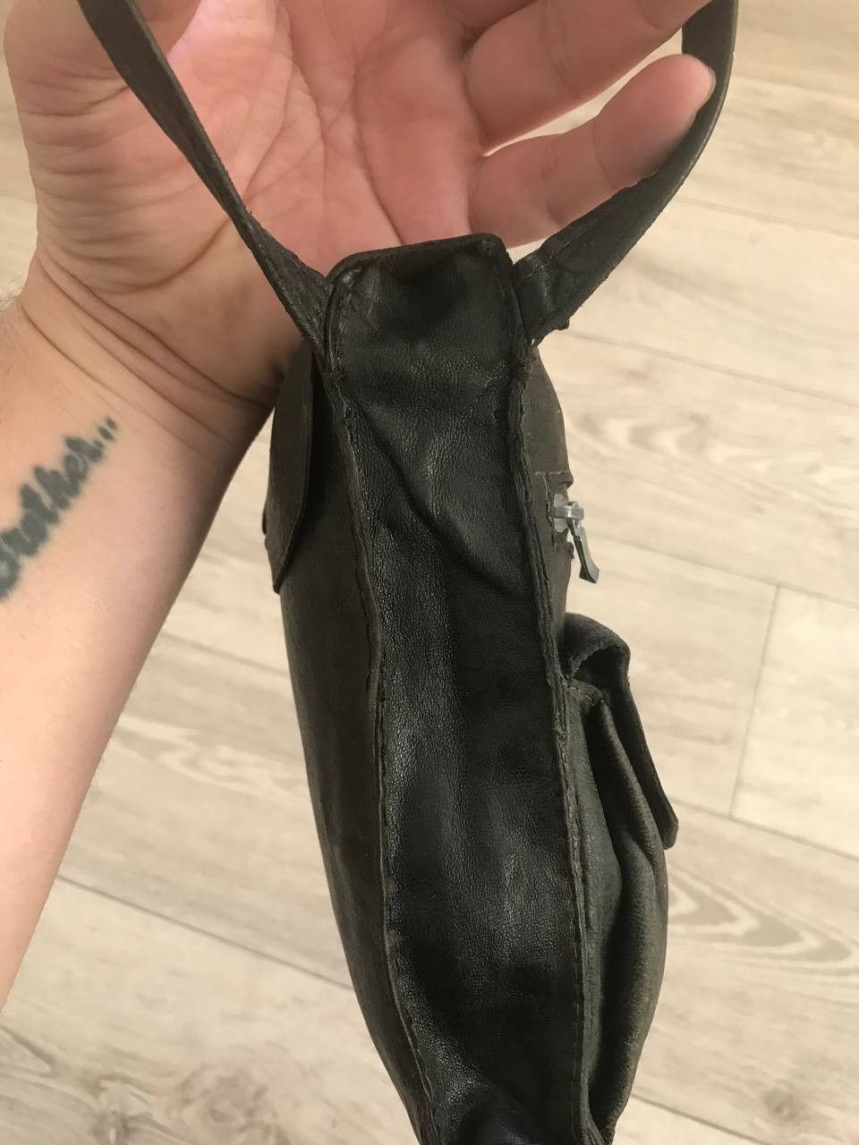 Vintage vintage leather bag/handbag Size ONE SIZE - 6 Thumbnail