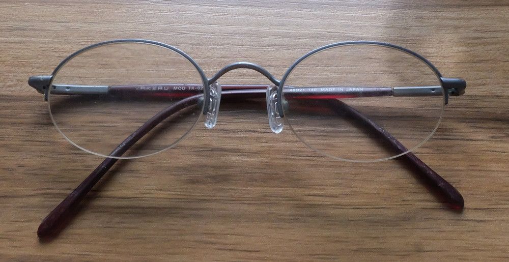 Japanese Brand Takeru Half Rim Glasses Made in Japan Size 46 - 2 Thumbnail
