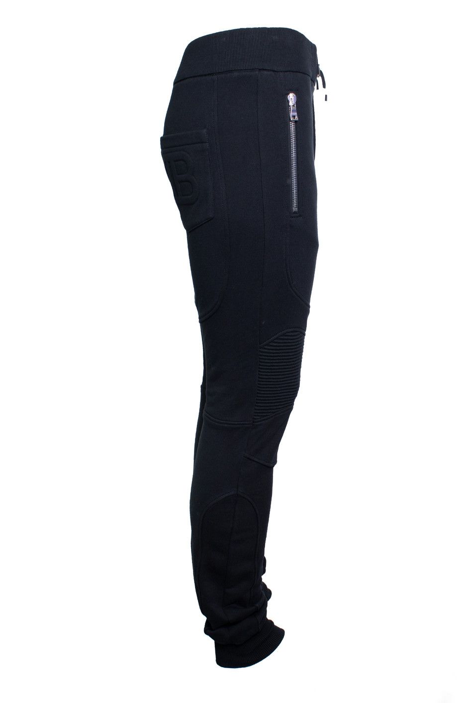 Balmain Balmain, black ribbed joggers with embossed b Size US 32 / EU 48 - 4 Thumbnail