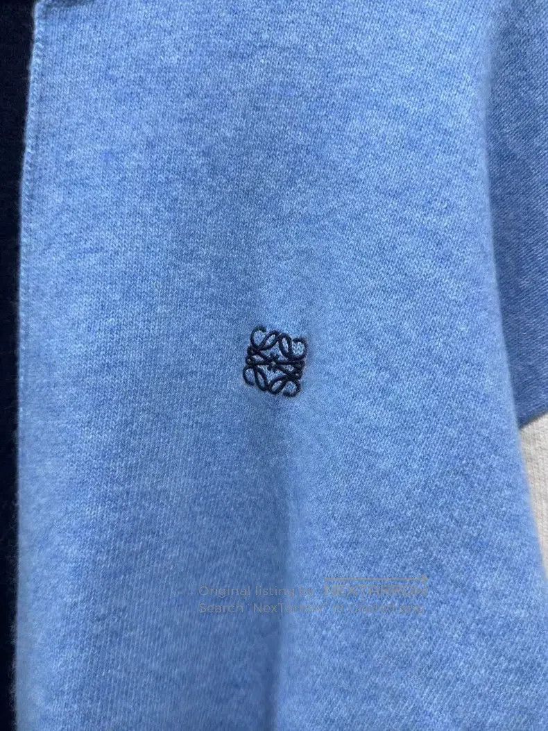 Loewe Loewe Wool embroidered logo color block knit sweater Size M / US 6-8 / IT 42-44 - 4 Thumbnail
