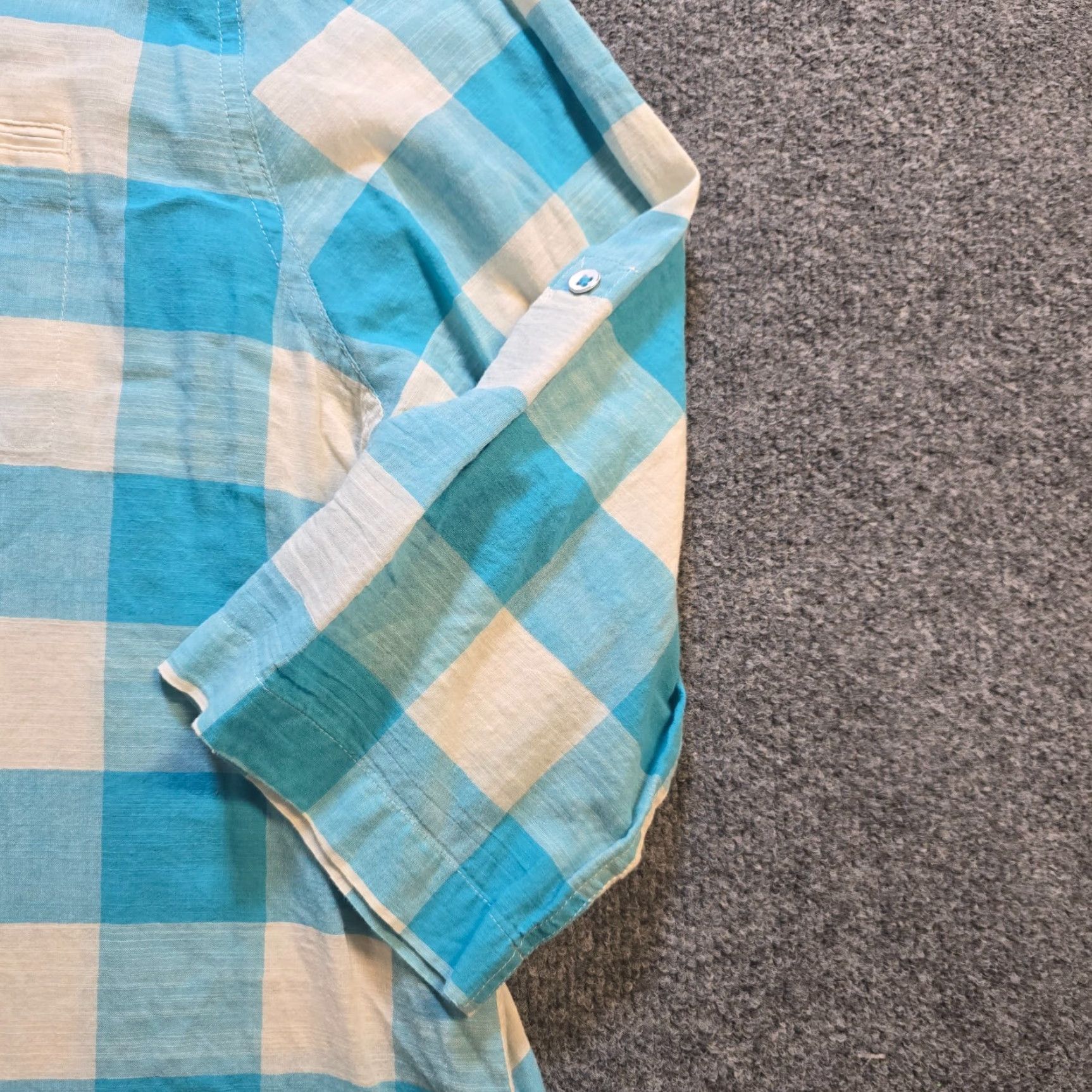 Vintage Foxcroft Top Womens Size 20W Blue Plaid Button 3/4 Sleeve Classic Casual Blouse Ladies Size 3XL / US 20-22 - 4 Thumbnail