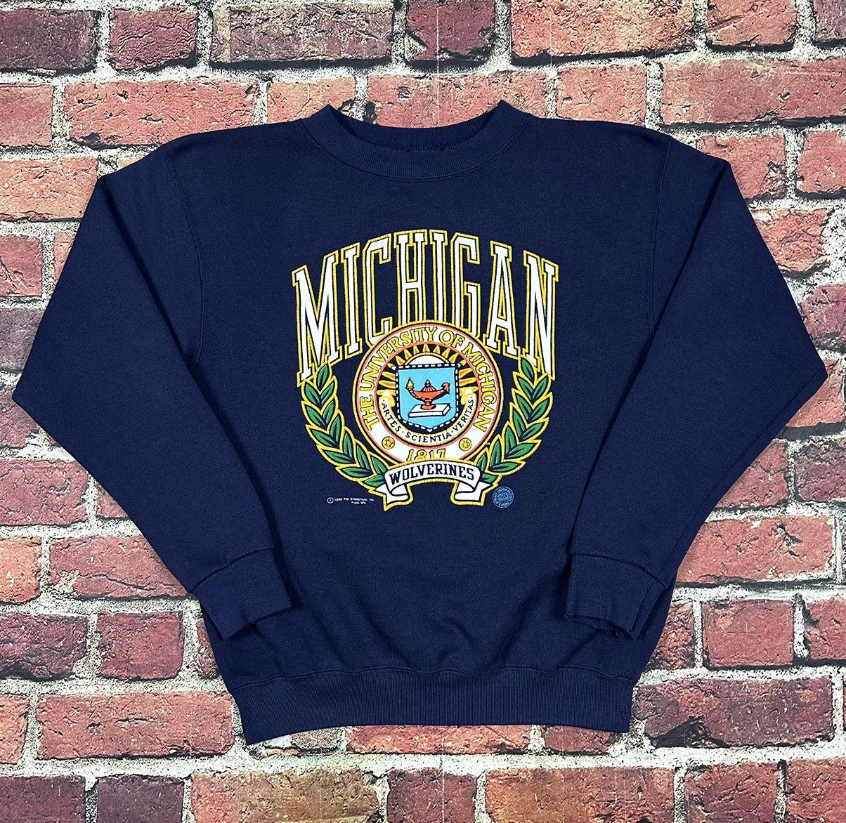 NCAA Vintage University of Michigan Wolverines Sweatshirt 1989 Size US L / EU 52-54 / 3 - 1 Thumbnail