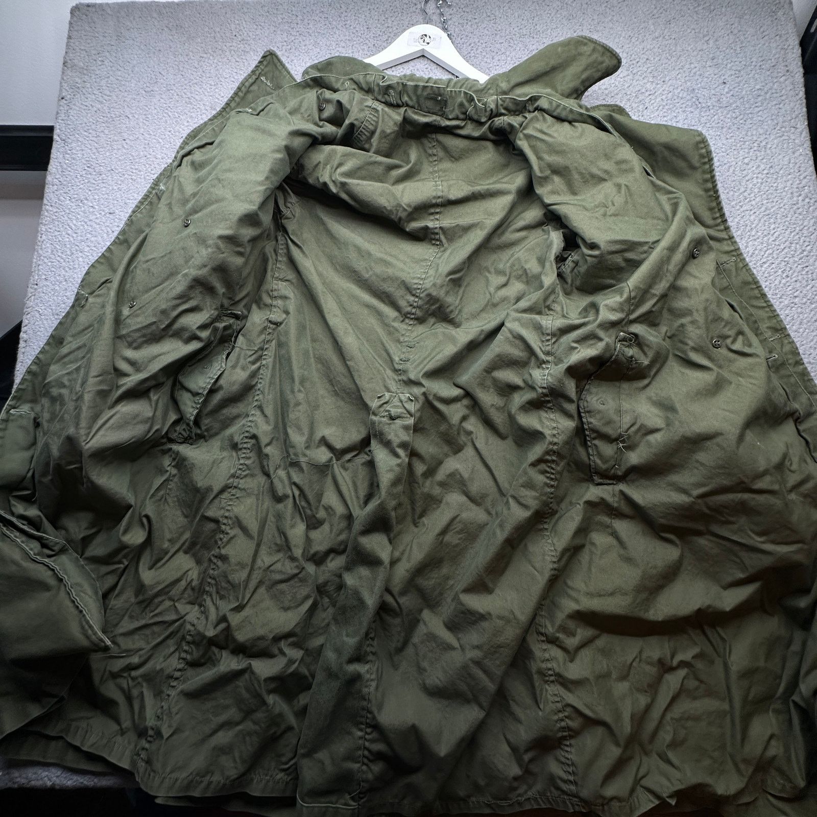 Other Vintage 60s Vietnam Era US Army Sateen OG-107 Coat Medium Size US M / EU 48-50 / 2 - 13 Thumbnail