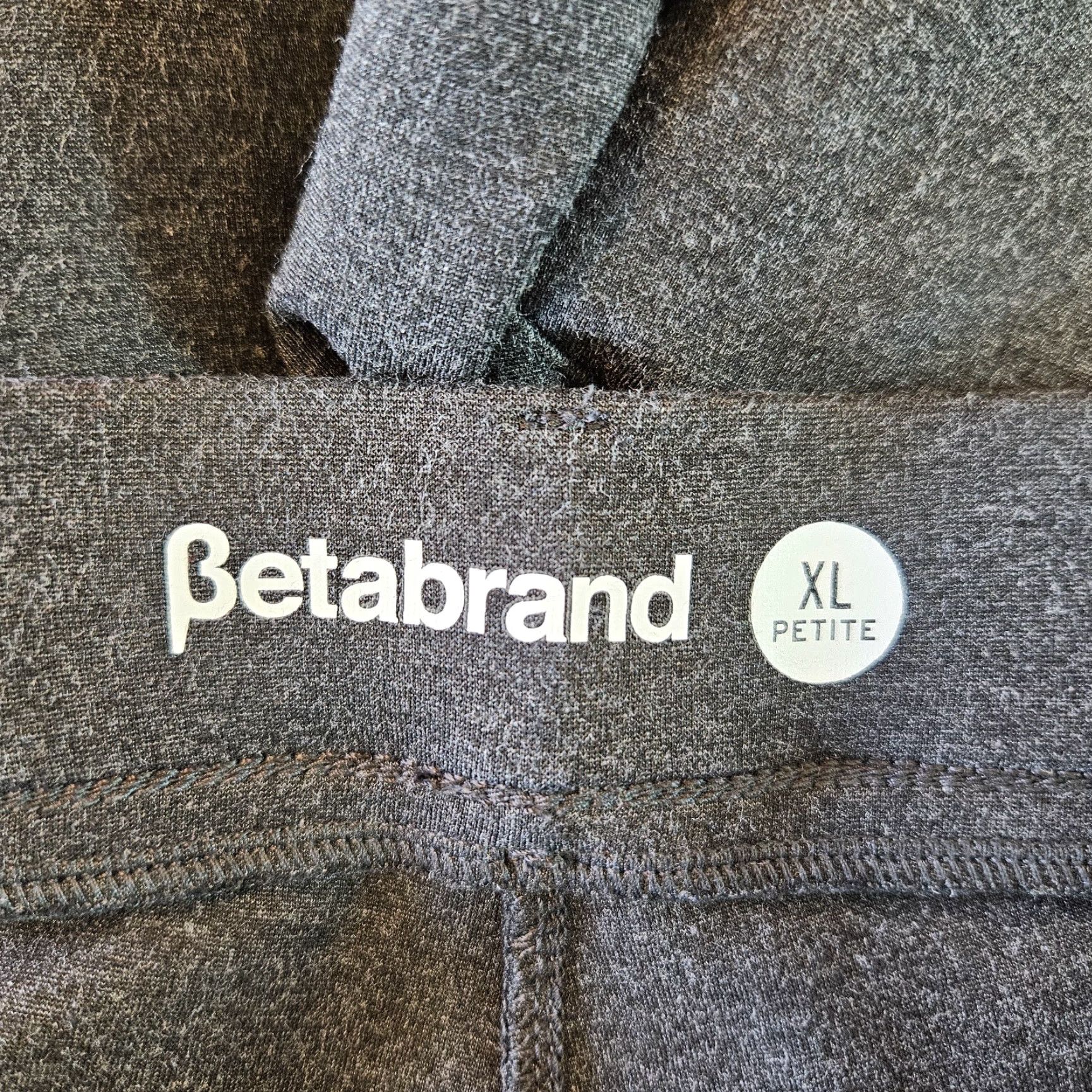 Vintage Betabrand Womens Pull On Pants Sz XL Petite Gray Mid Rise Knit Dress Pants Womens Pants Size 40" / US 18 - 7 Thumbnail