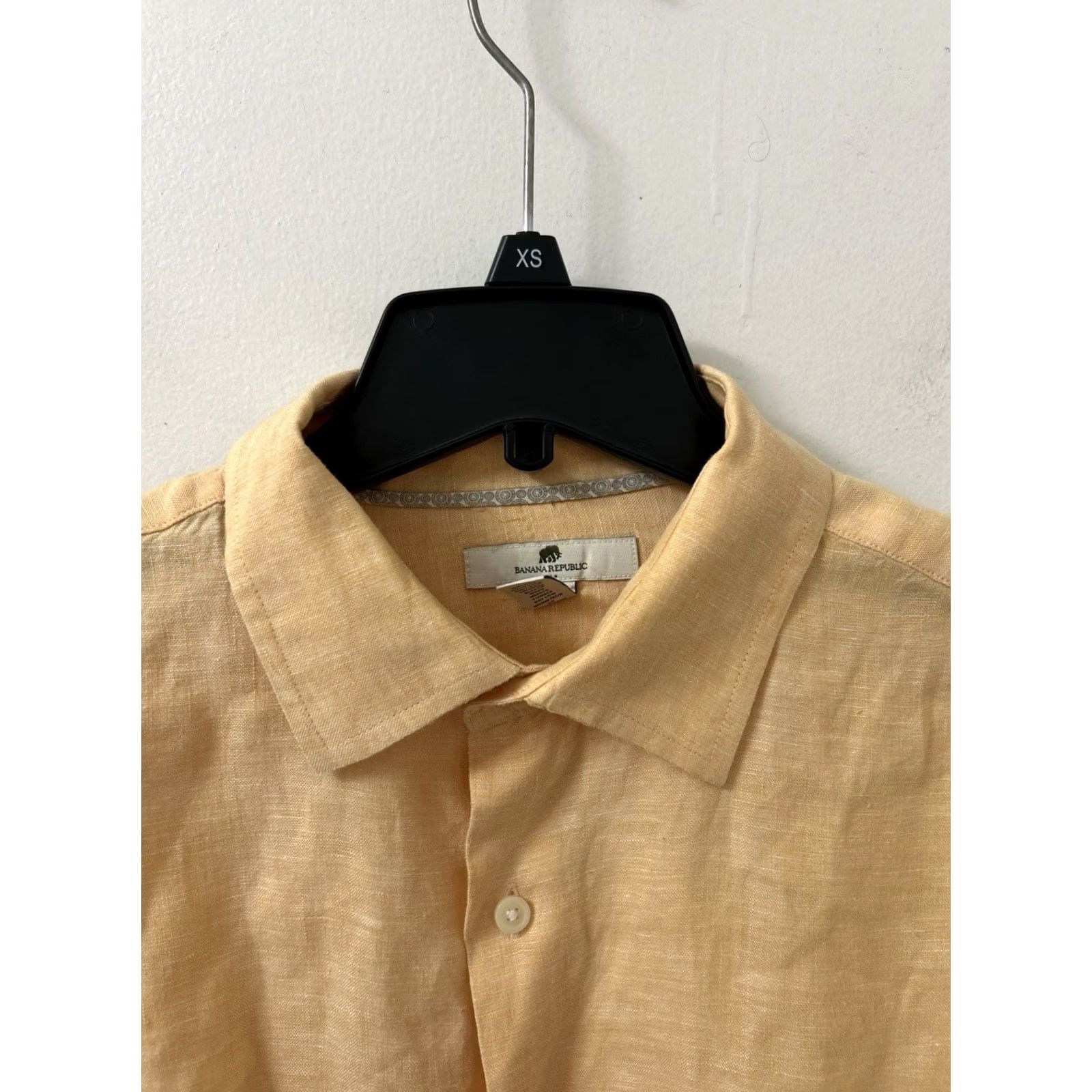 Banana Republic Banana Republic Shirt Mens L Orange Button-Down L/S 2010 Organic Linen Hemp Cotton Blend Button-Up Casual Everyday 32" Long Sleeve Size US L / EU 52-54 / 3 - 4 Thumbnail