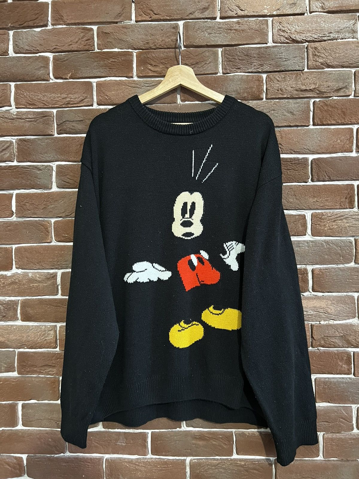 Disney Mickey Mouse Knit Sweatshirt Grail Hype Black XL Looney Tune Size US XL / EU 56 / 4 - 1 Thumbnail
