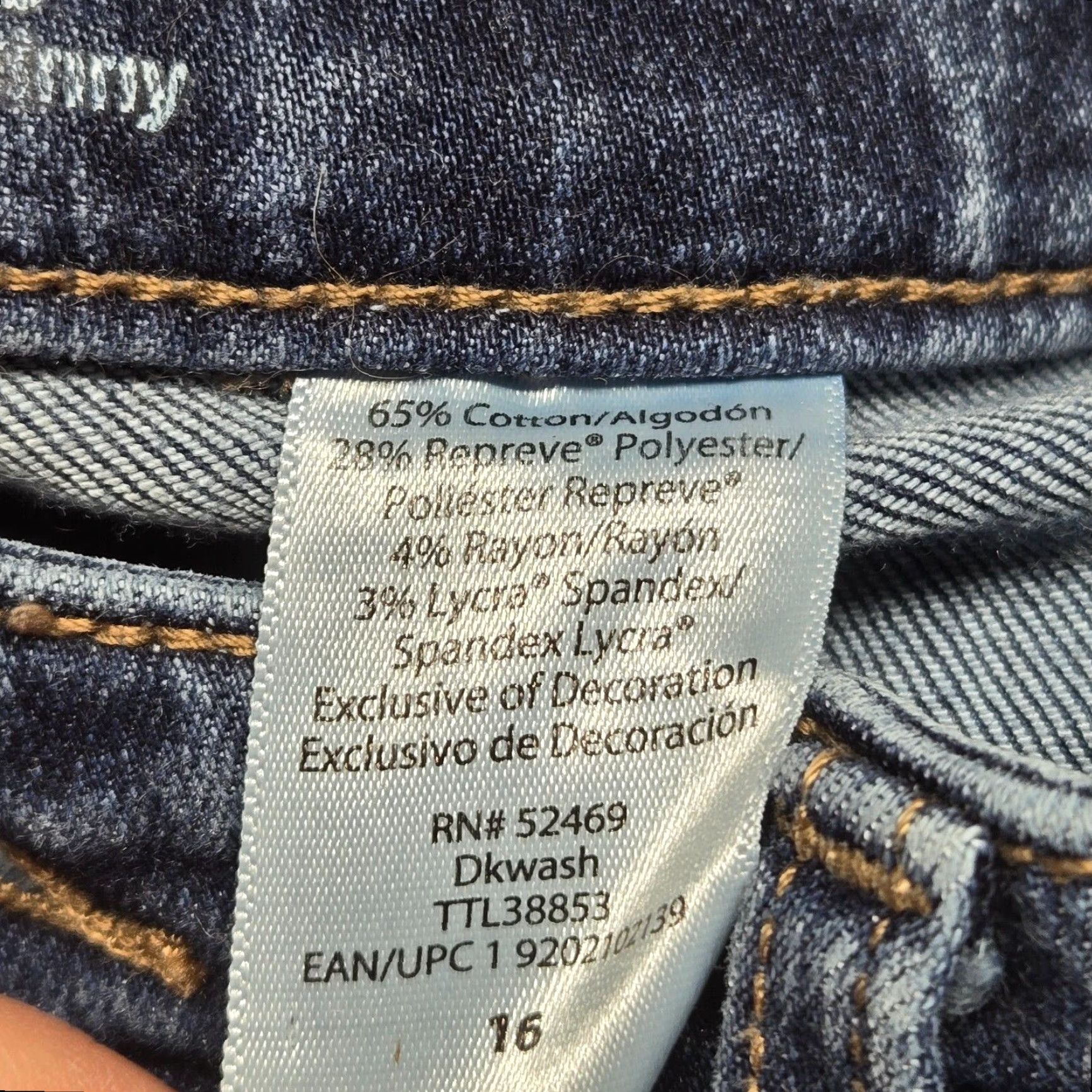 Vintage Time And Tru Jeans Denim Blue Dark Wash Skinny Mid Rise 16 Regular Women Blue Stretch Pockets 2010s Jeans Women Size 38" / US 16 / IT 52 - 4 Thumbnail