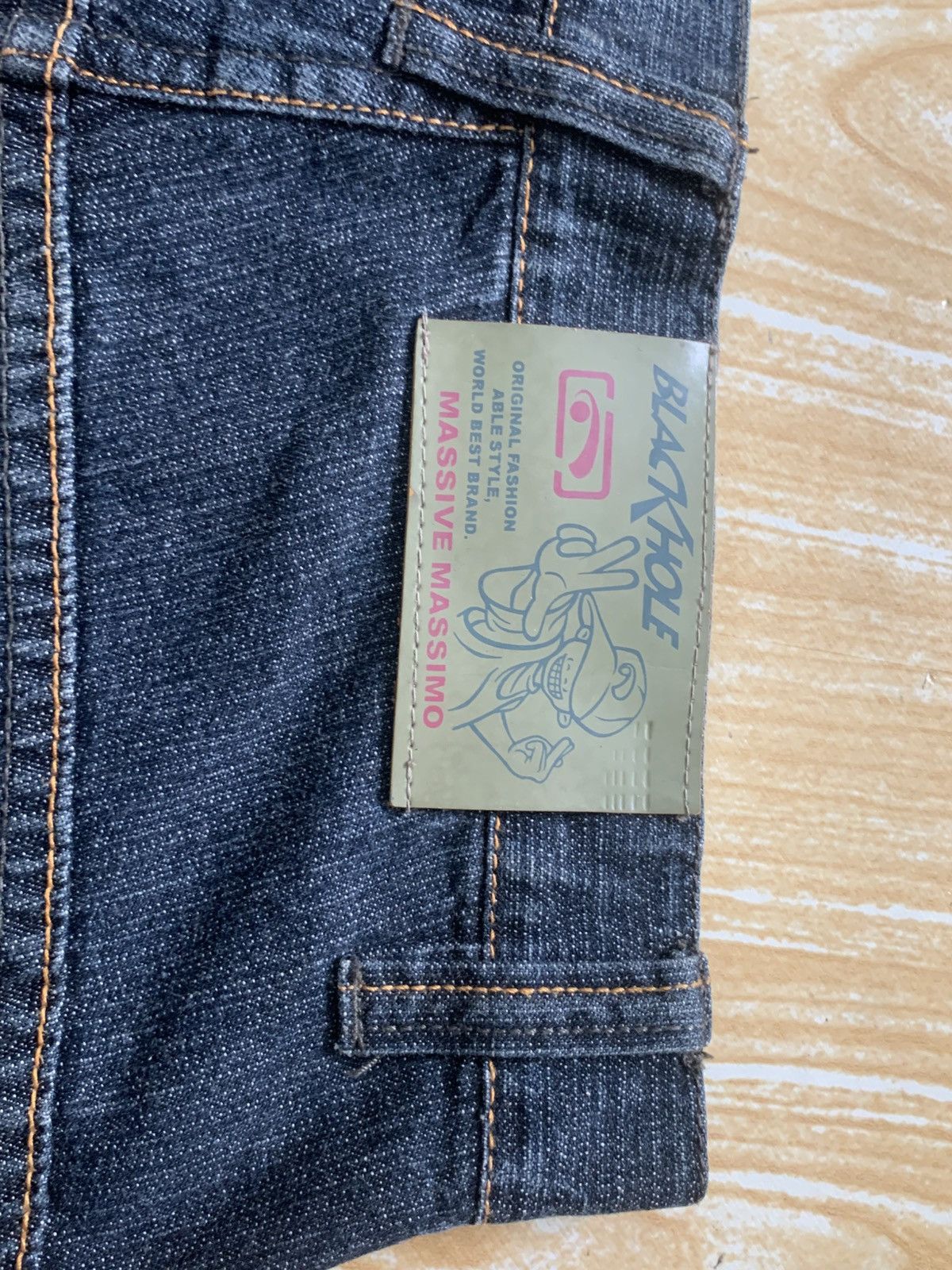 Massive Massive Massimo Blackhole HipHop Baggy Jeans Pants Size US 29 - 17 Thumbnail