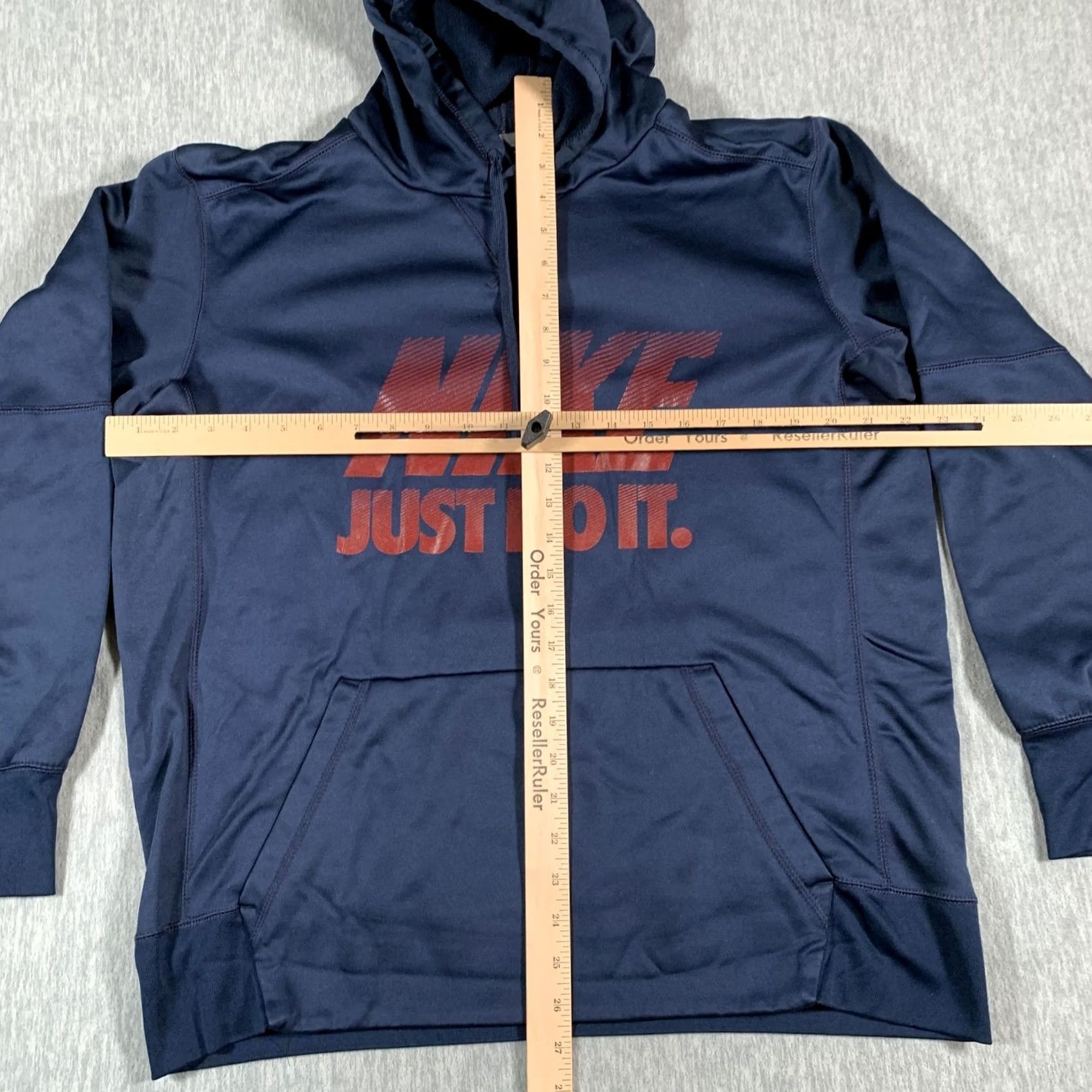 Nike Nike Dri-FIT Hoodie Mens Large Navy Blue Just Do It Pullover Graphic Sweatshirt Size US L / EU 52-54 / 3 - 6 Thumbnail