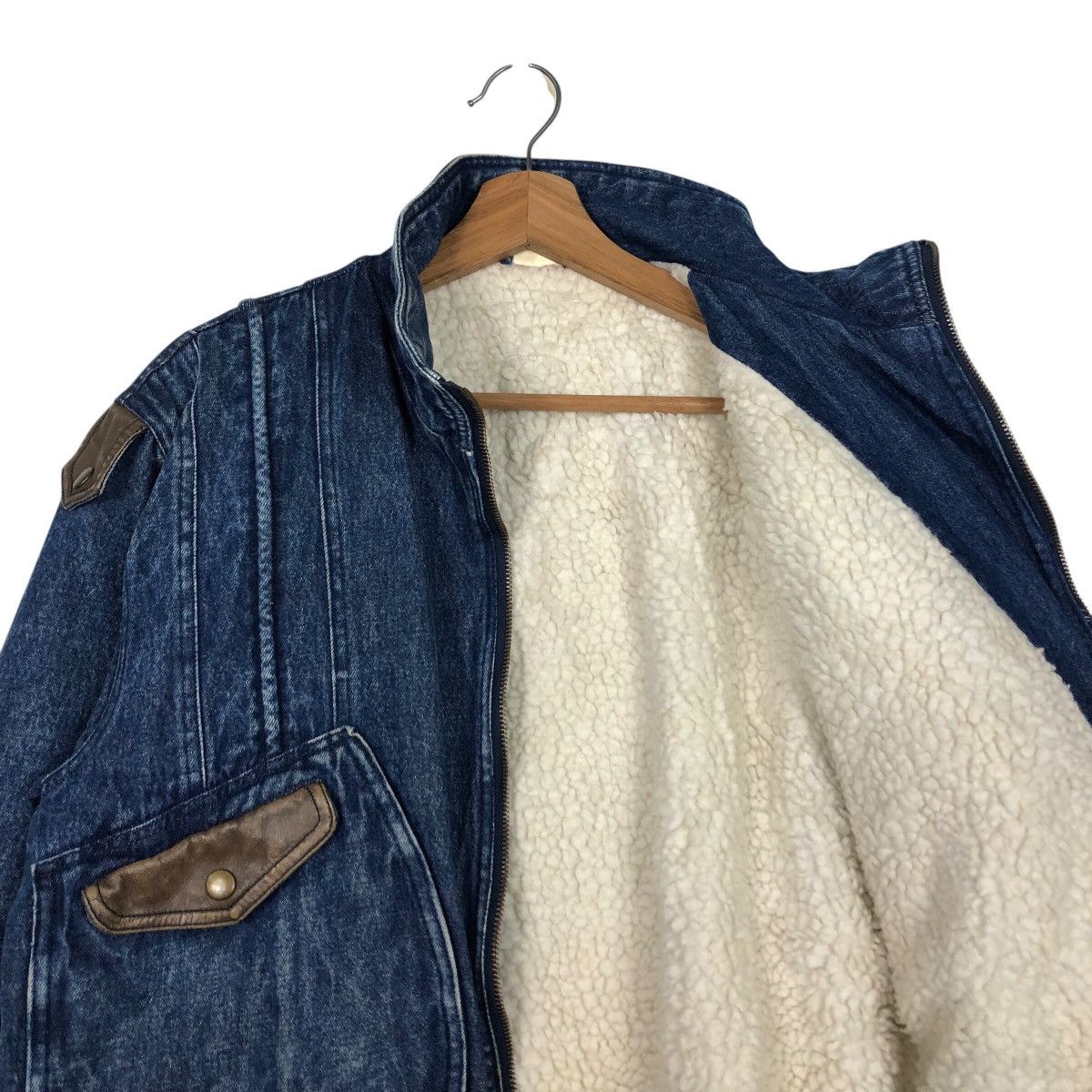 Japanese Brand 📌Vintage Bomber Denim Jacket Unbranded Blanket Issey Miyake Size US M / EU 48-50 / 2 - 13 Thumbnail