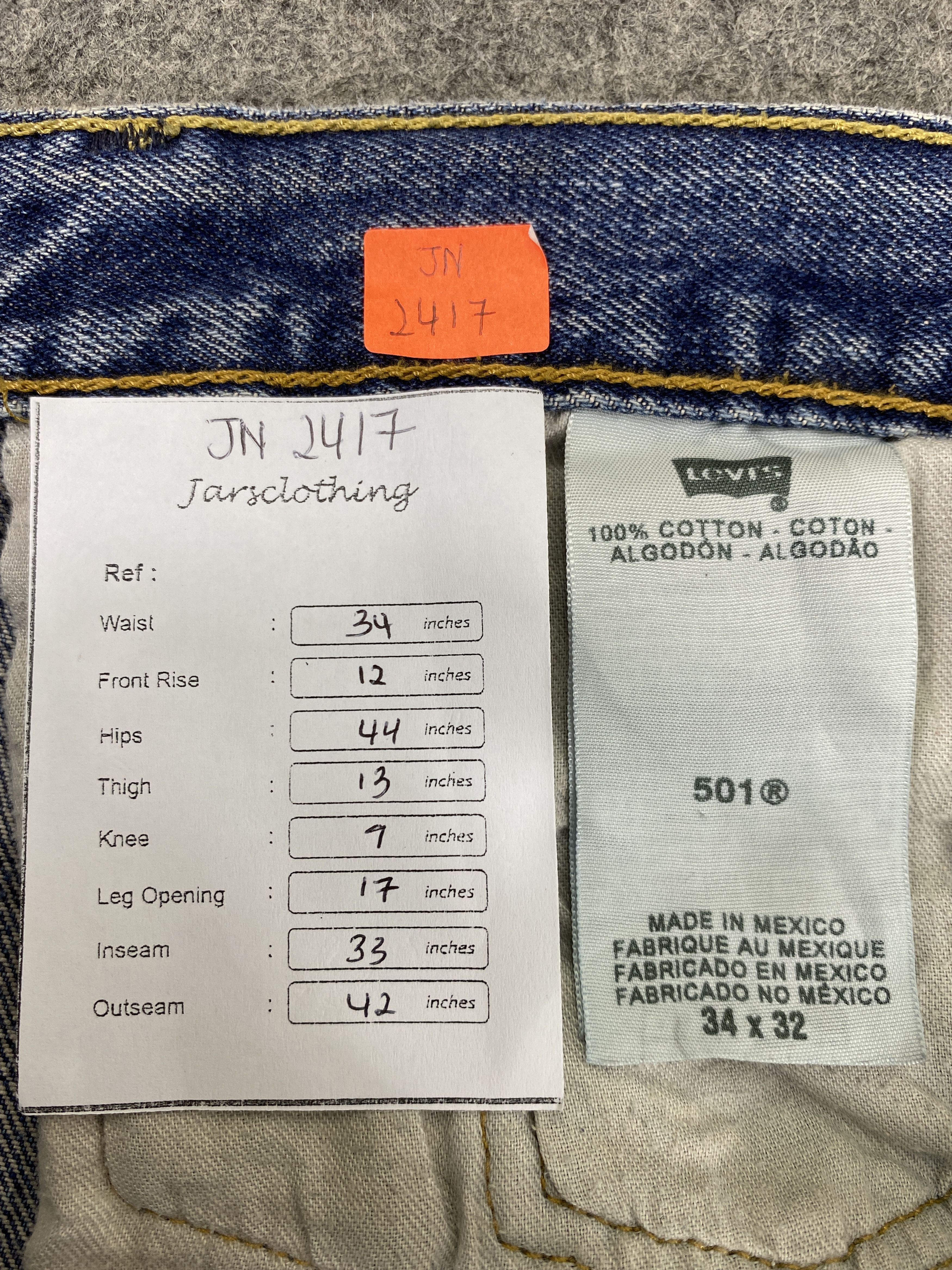 Japanese Brand Faded Blue Vintage Levi's 501 Jeans 34x33 Denim -JN2417 Size US 34 / EU 50 - 8 Thumbnail