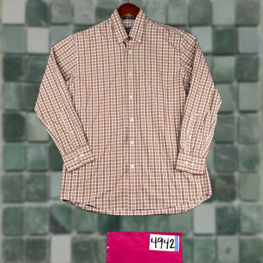 Pendleton Pendleton Shirt Small Orange Plaid Button-Up Long Sleeve Casual Mens Size US S / EU 44-46 / 1 - 1 Thumbnail
