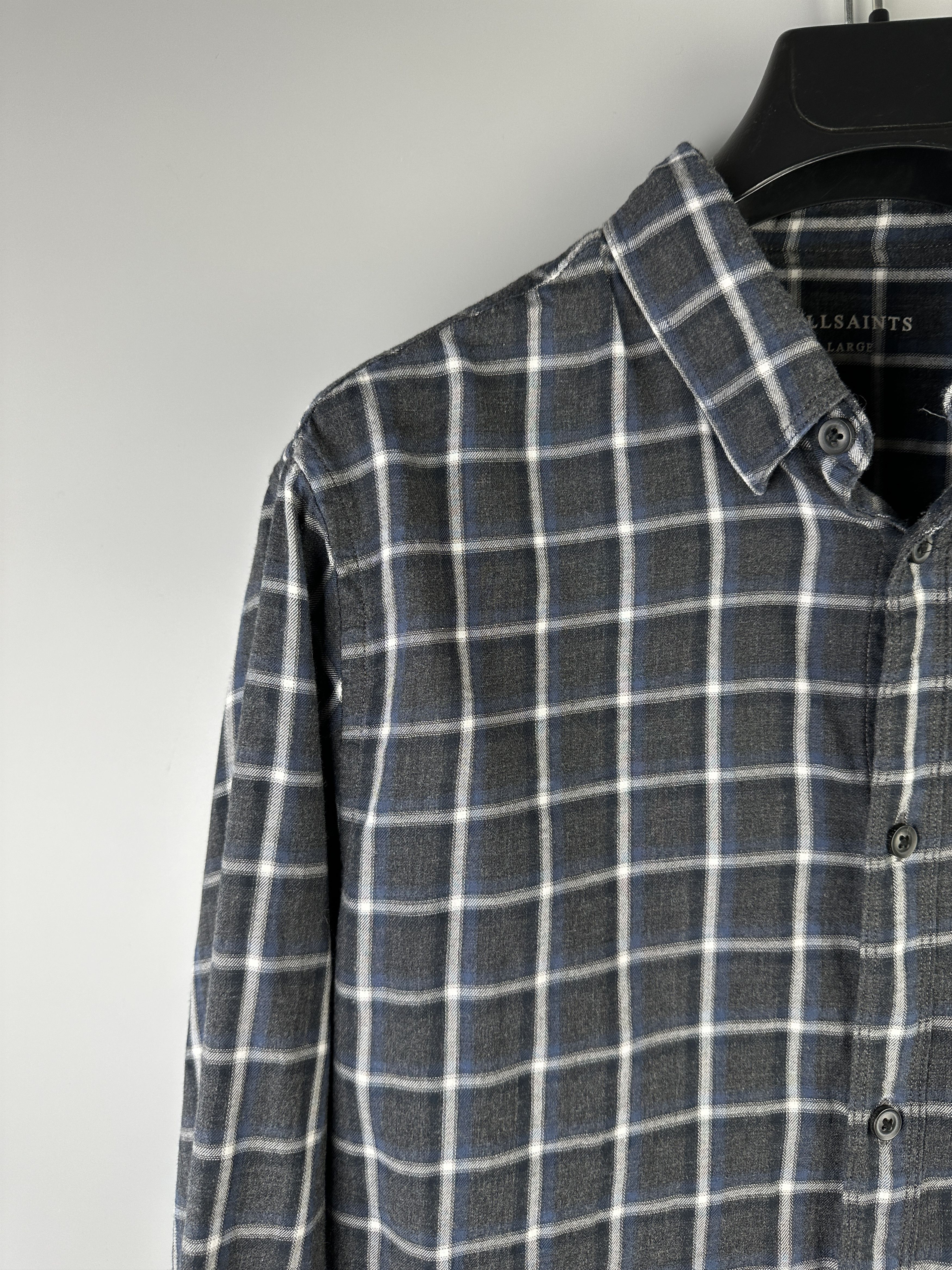 Allsaints Allsaints Check Long Sleeve Button Casual Shirt Size US L / EU 52-54 / 3 - 4 Thumbnail