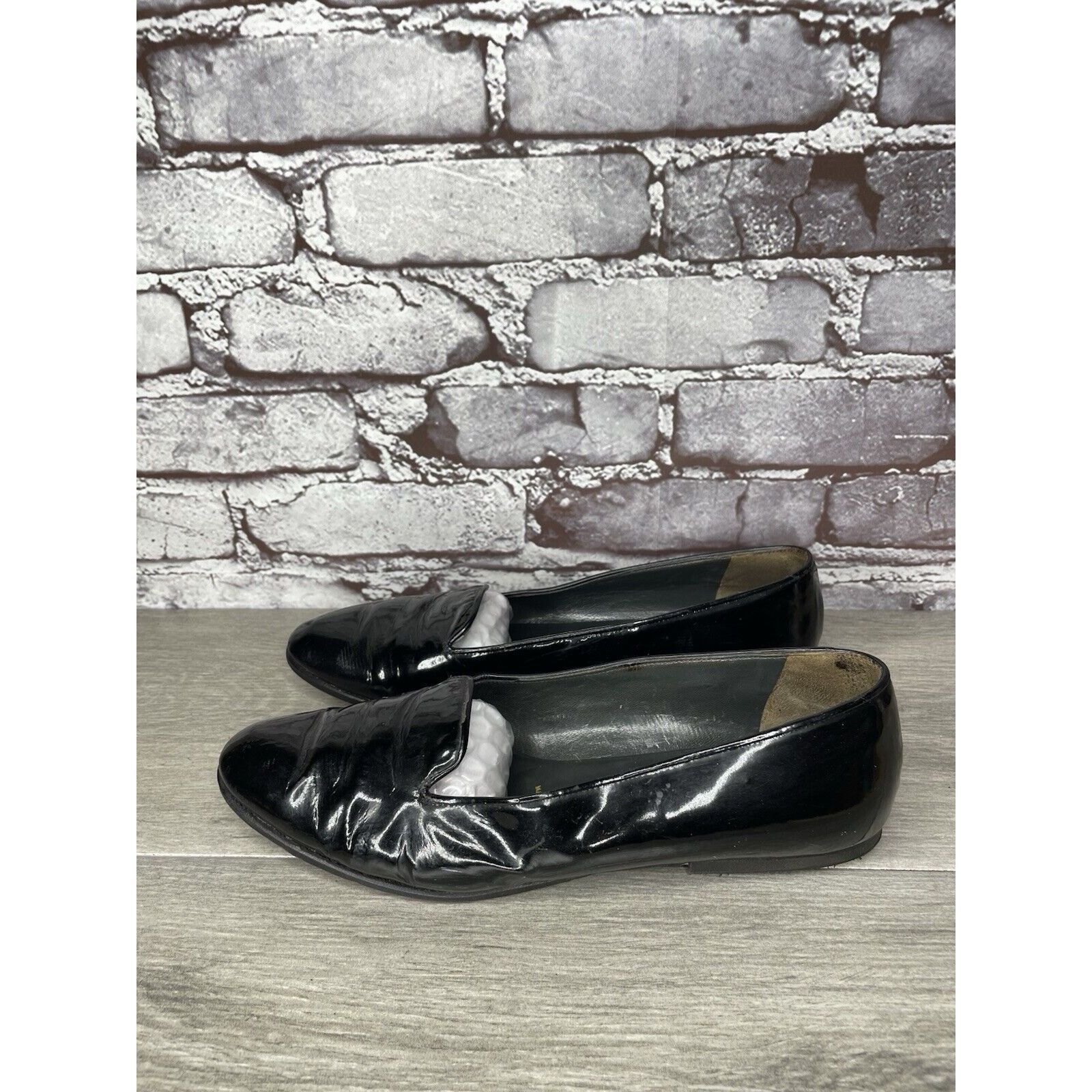 Other Maraolo Black Patent Leather Slip On Loafers Shoes Women Sz Size US 8 / IT 38 - 20 Thumbnail