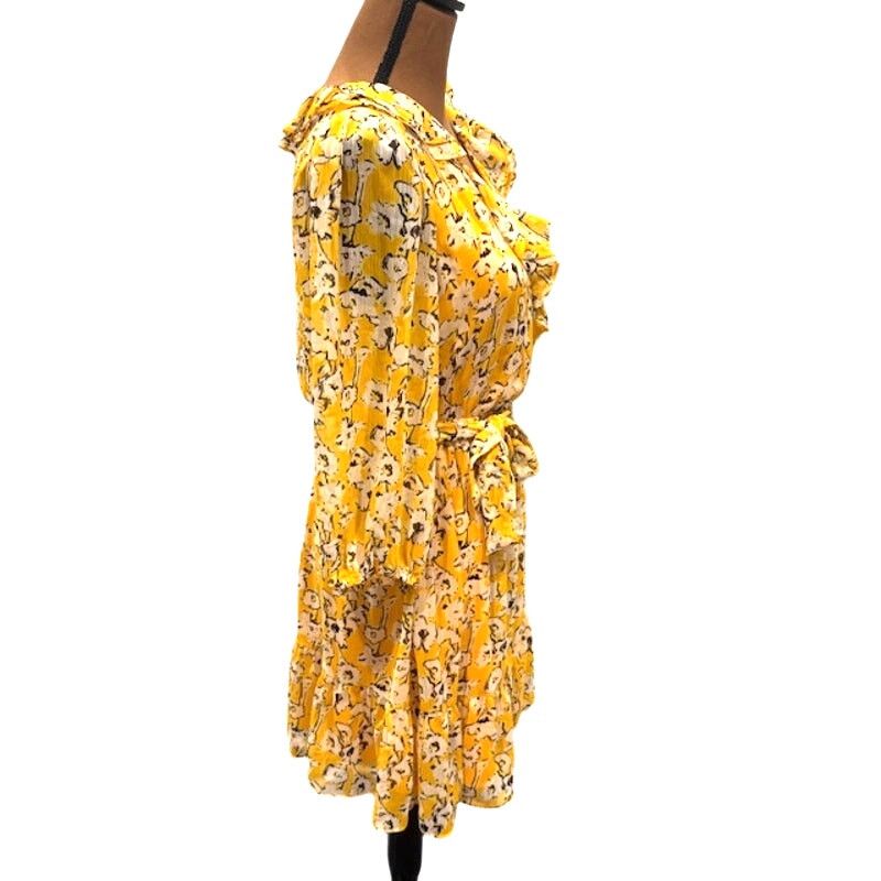 Karl Lagerfeld Karl Lagerfeld Paris Chiffon Floral Print V-Neck Mini Dress Size M / US 6-8 / IT 42-44 - 6 Thumbnail