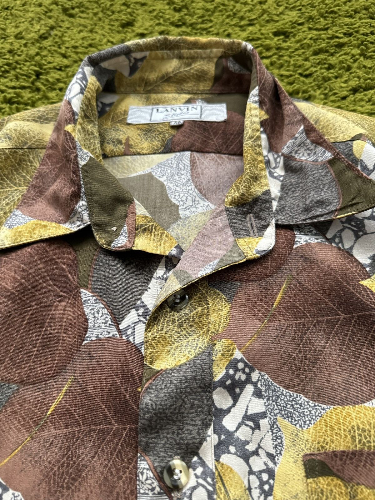 Designer × Lanvin × Vintage Lanvin 1990s vintage floral pattern 100% silk shirt Size US M / EU 48-50 / 2 - 4 Thumbnail