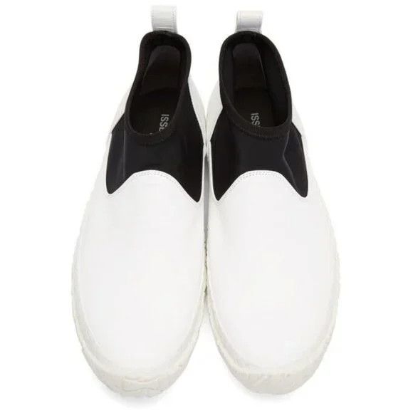 Issey Miyake Issey Miyake Men White Vulcanized Mid-Top Sneakers 42 9 New Size US 9 / EU 42 - 12 Thumbnail