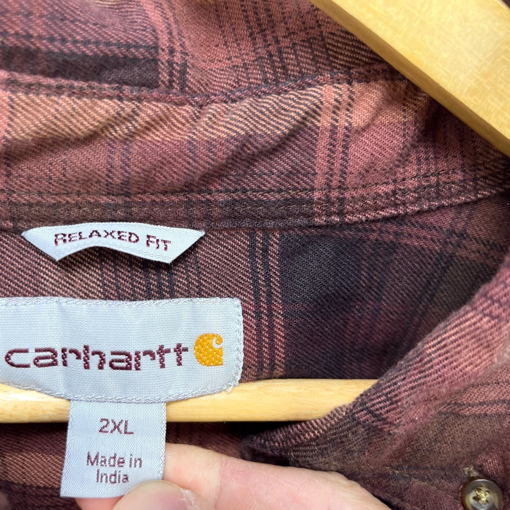 Carhartt VINTAGE Carhartt Plaid Button-Up Long Sleeve Shirt XL Red Men Size US XL / EU 56 / 4 - 4 Thumbnail