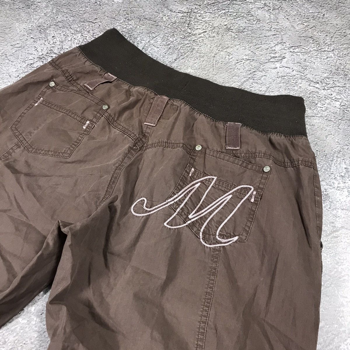 Vintage Vintage 90s Baggy Cargo Pants Brown Parachute Flared Rave 28 Size 28" / US 6 / IT 42 - 8 Thumbnail