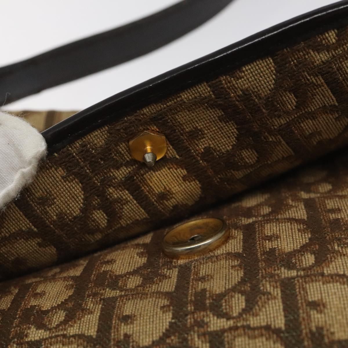 Dior DIOR Trotter Canvas Shoulder Bag Brown Gold Size ONE SIZE - 9 Thumbnail
